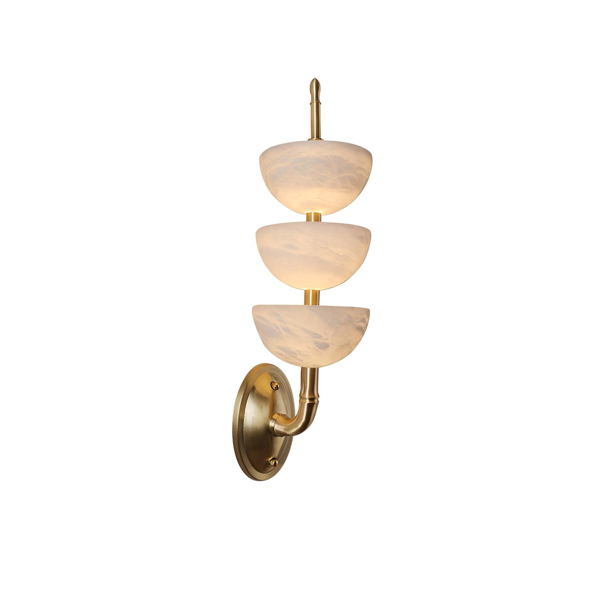 Triple Alabaster Wall Sconce 5.9