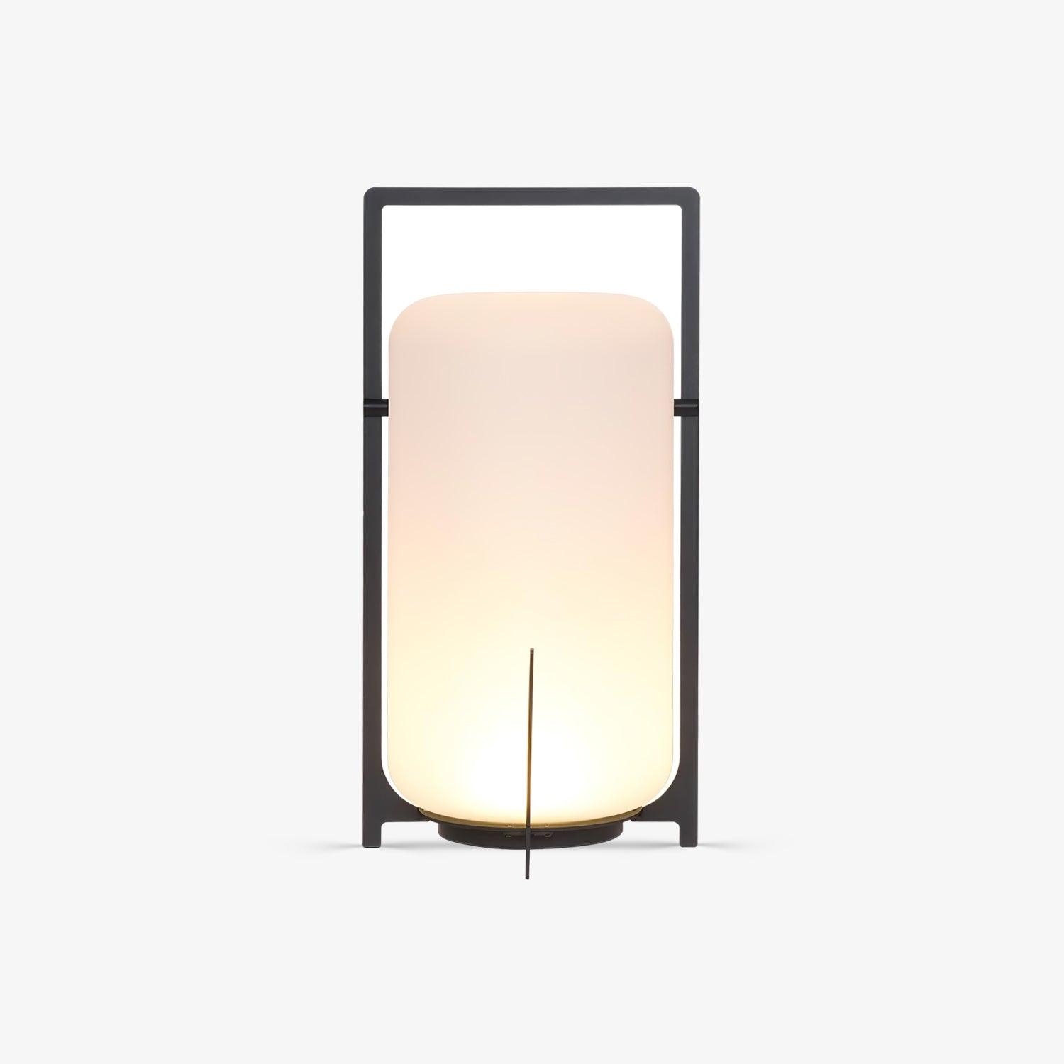 Black Twilight Lantern Table Light - Outdoor Light, Outdoor Wall Light, Stainless Steel, ∅ 7.9″ x H 11″