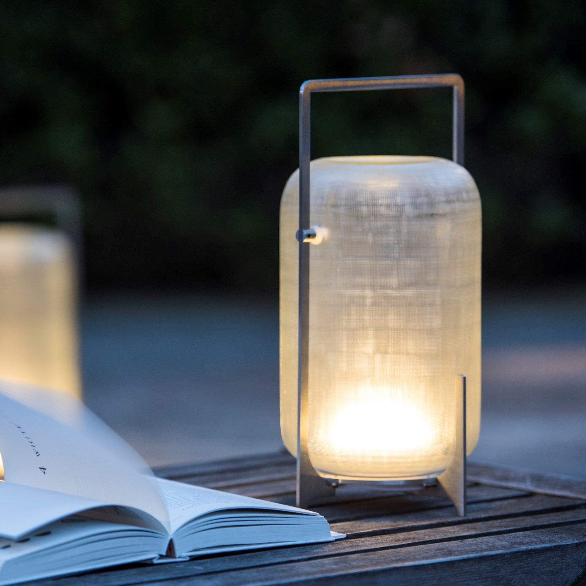 Silver Twilight Lantern Table Lamp, Bedside Table Lamp, detail 3