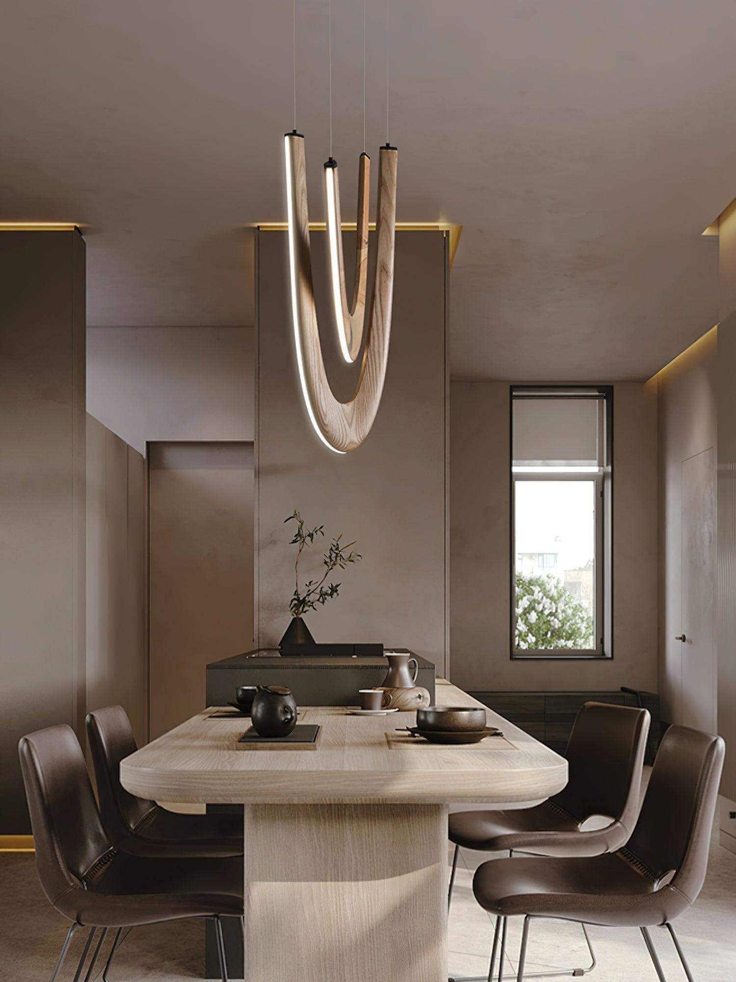 U Wooden Chandelier 36.2