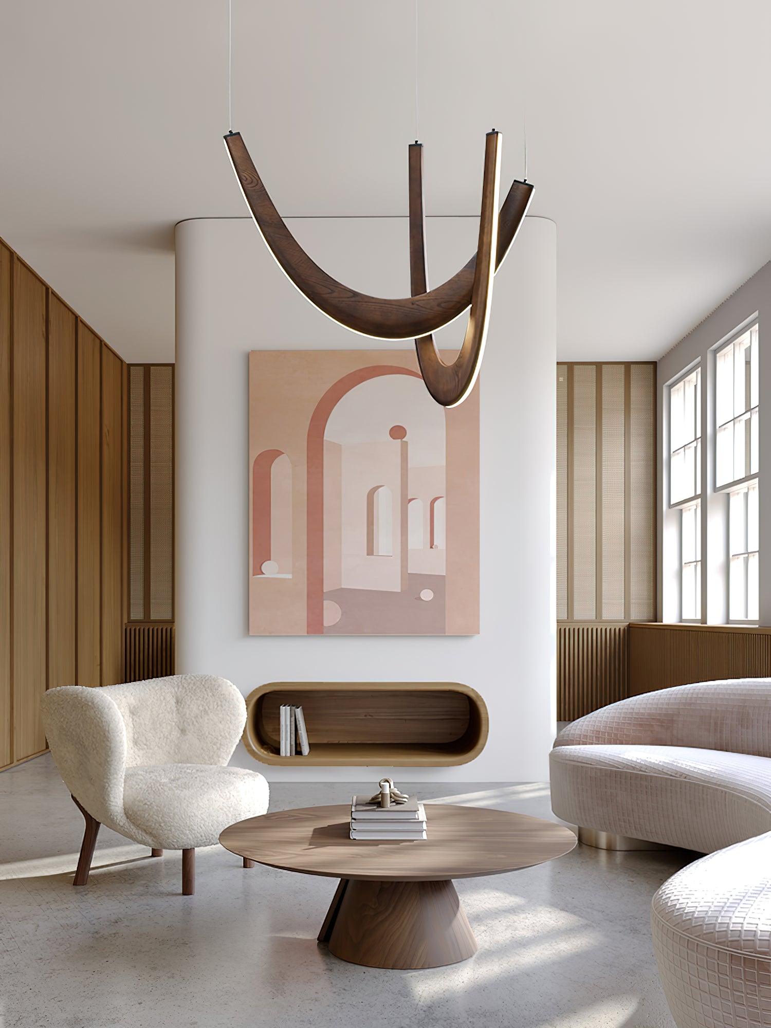 U Wooden Chandelier 36.2