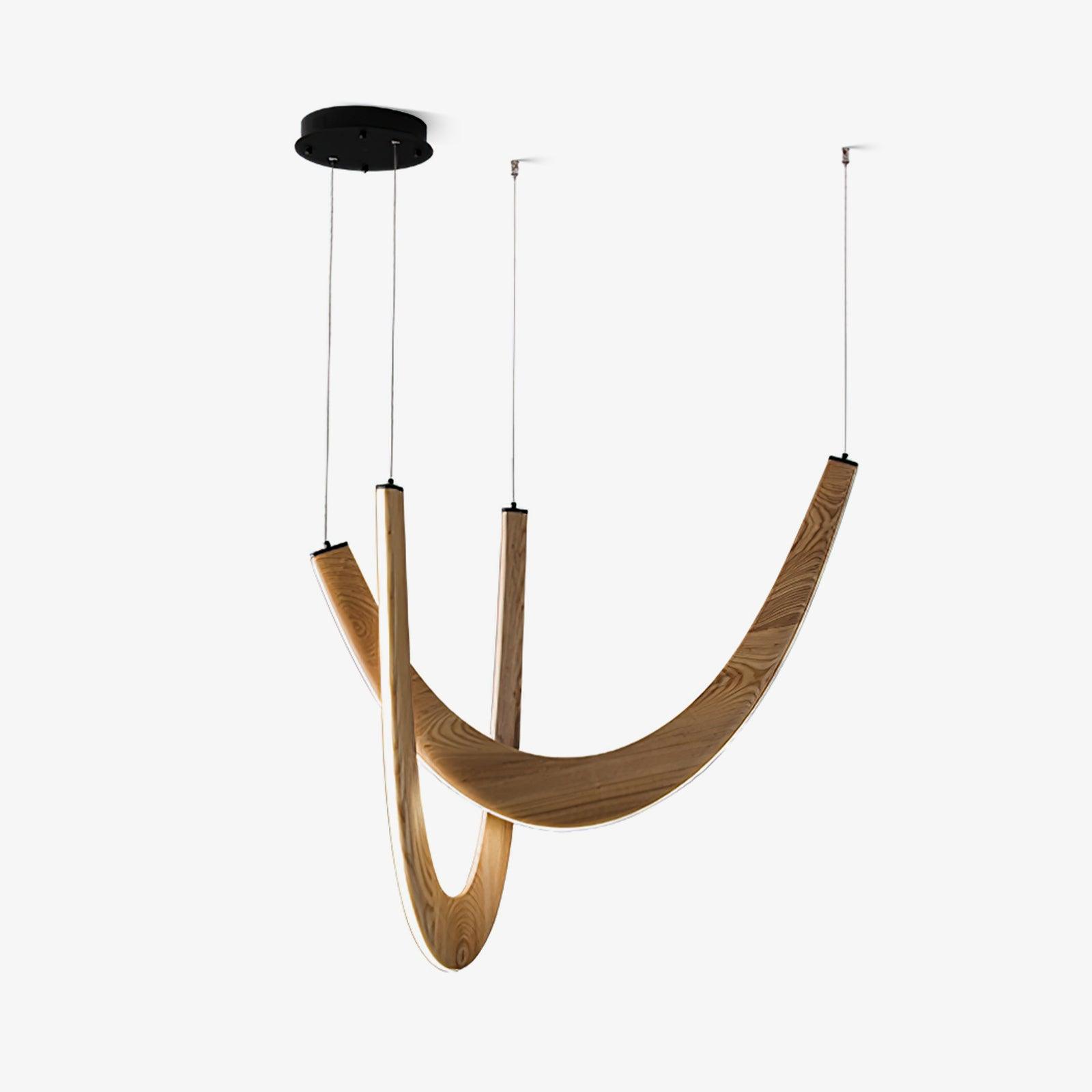 U Wooden Chandelier 36.2