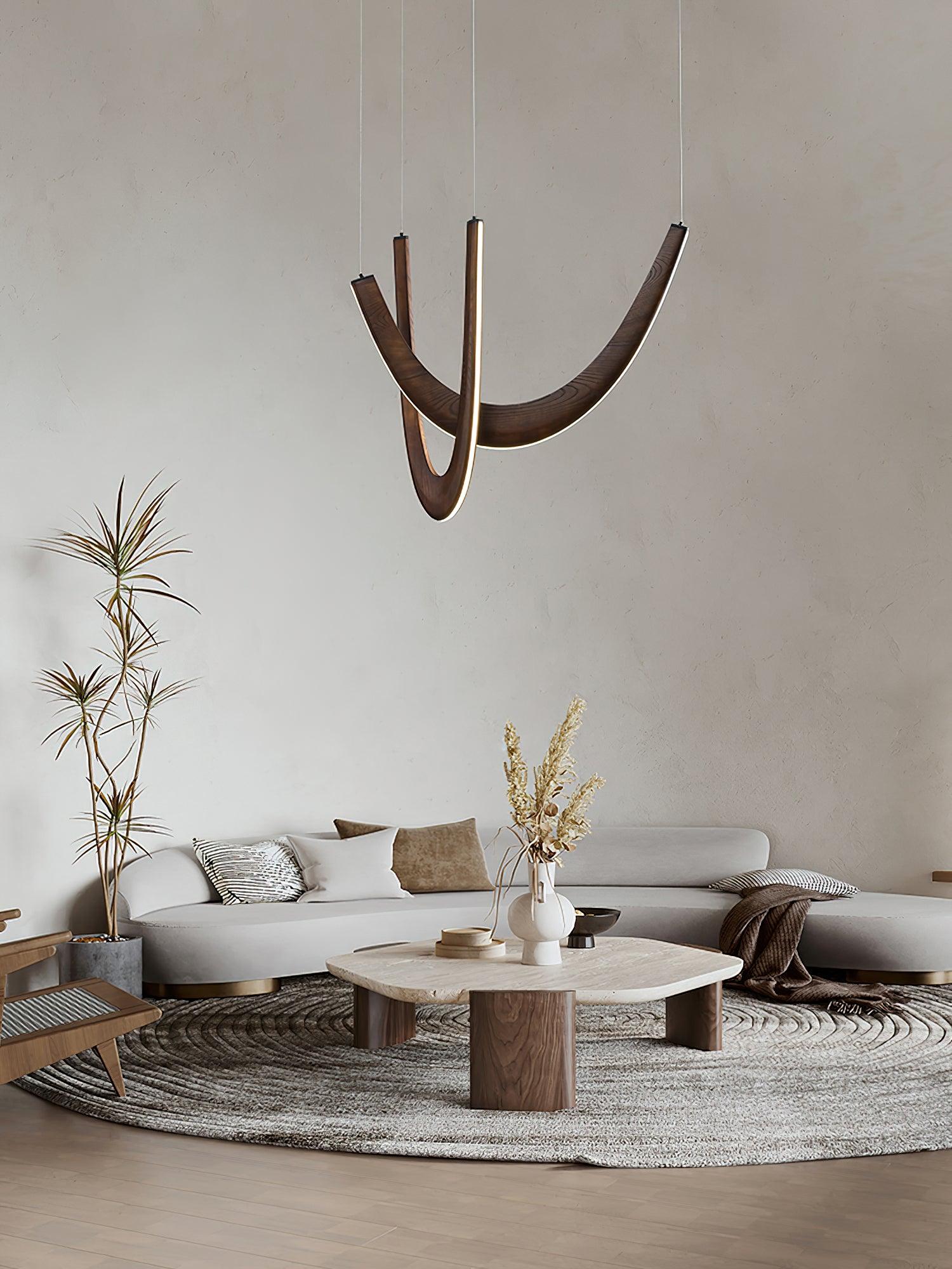 U Wooden Chandelier 36.2