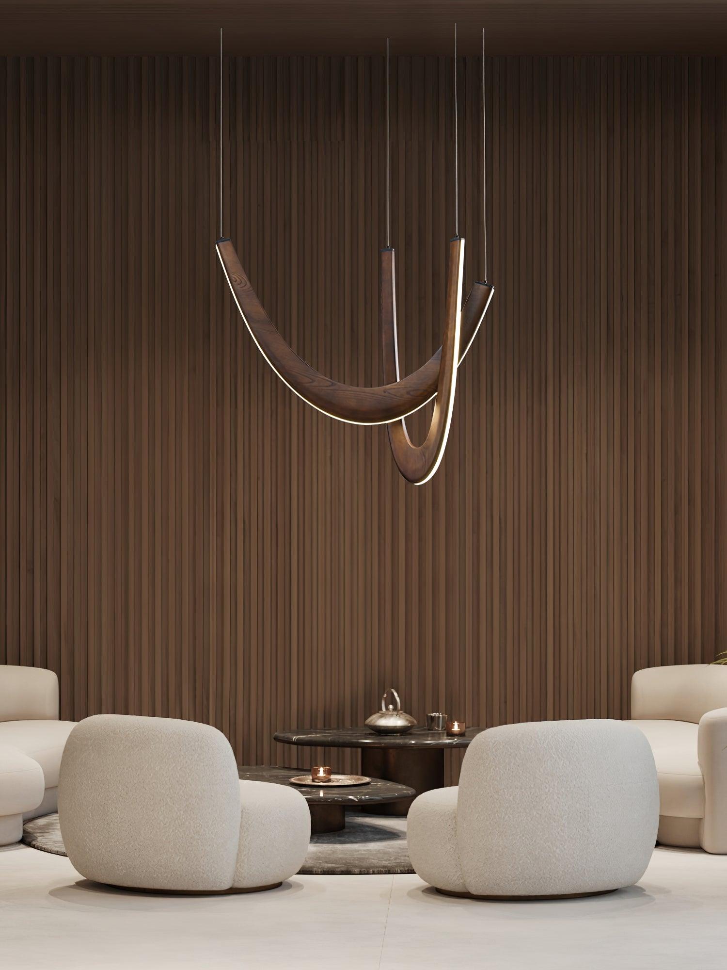 U Wooden Chandelier 36.2