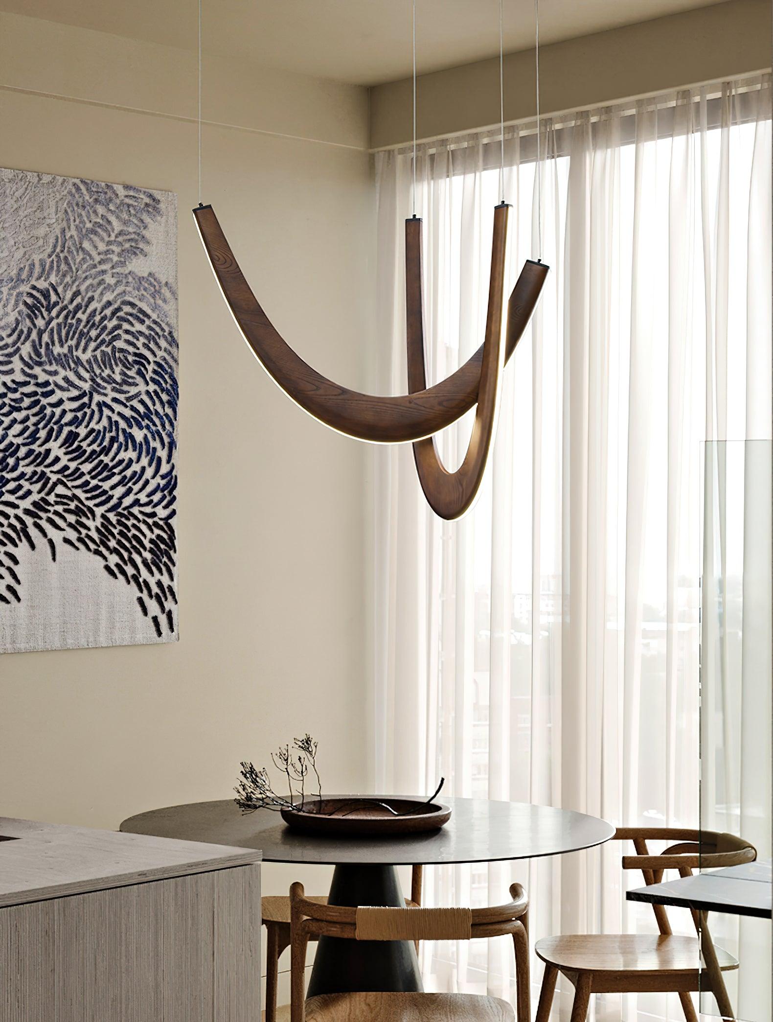 U Wooden Chandelier 36.2