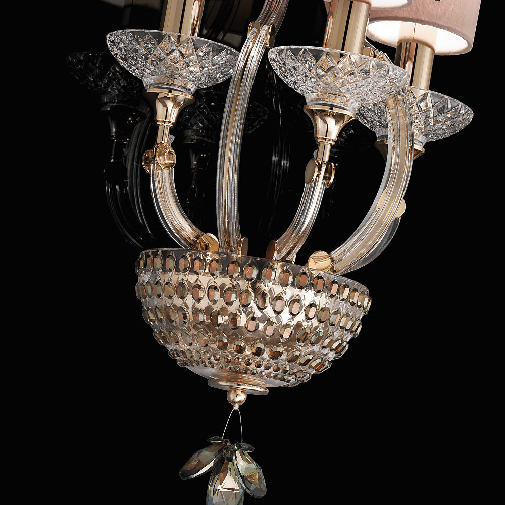 Exclusive Bronze Shaded Crystal Wall Light