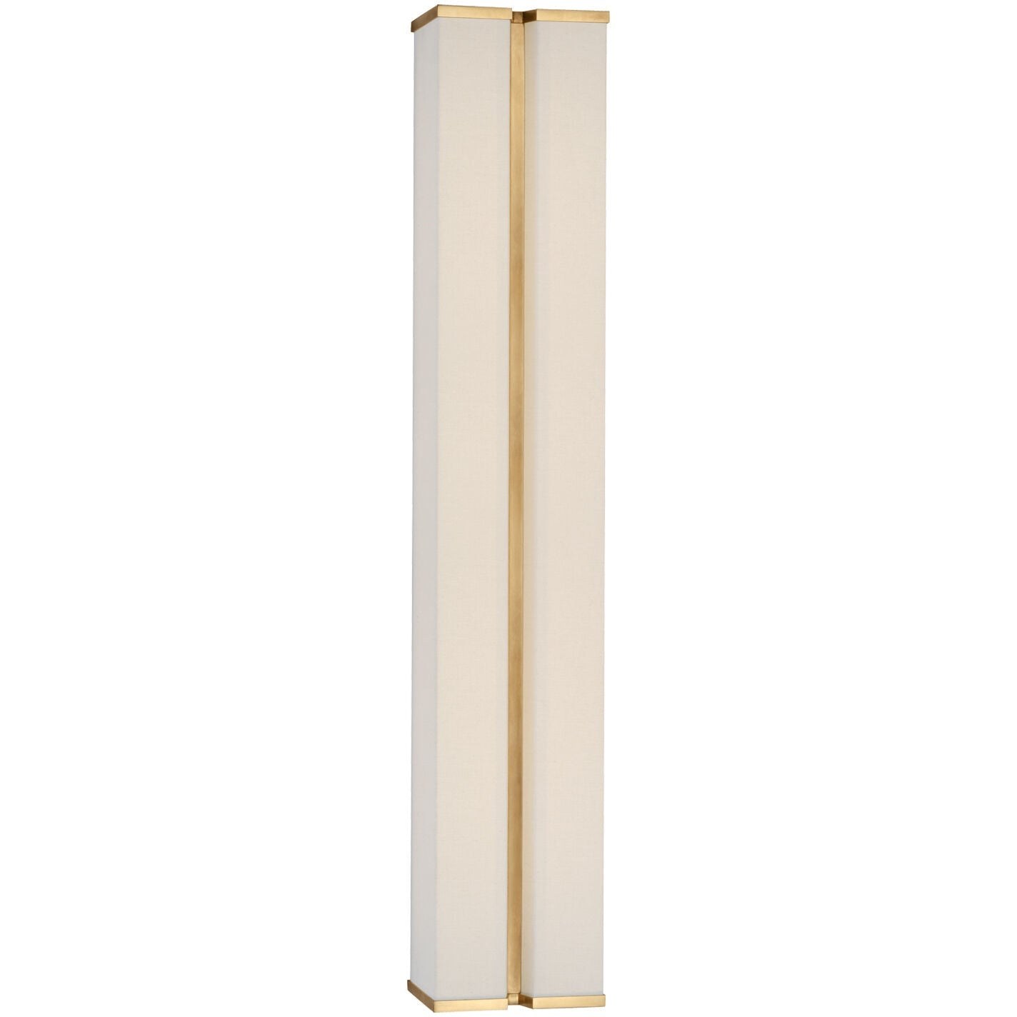 Columnar Fabric Wall Light - Dia 14cm x H 76cm Metal, Hardwired Wall Sconce