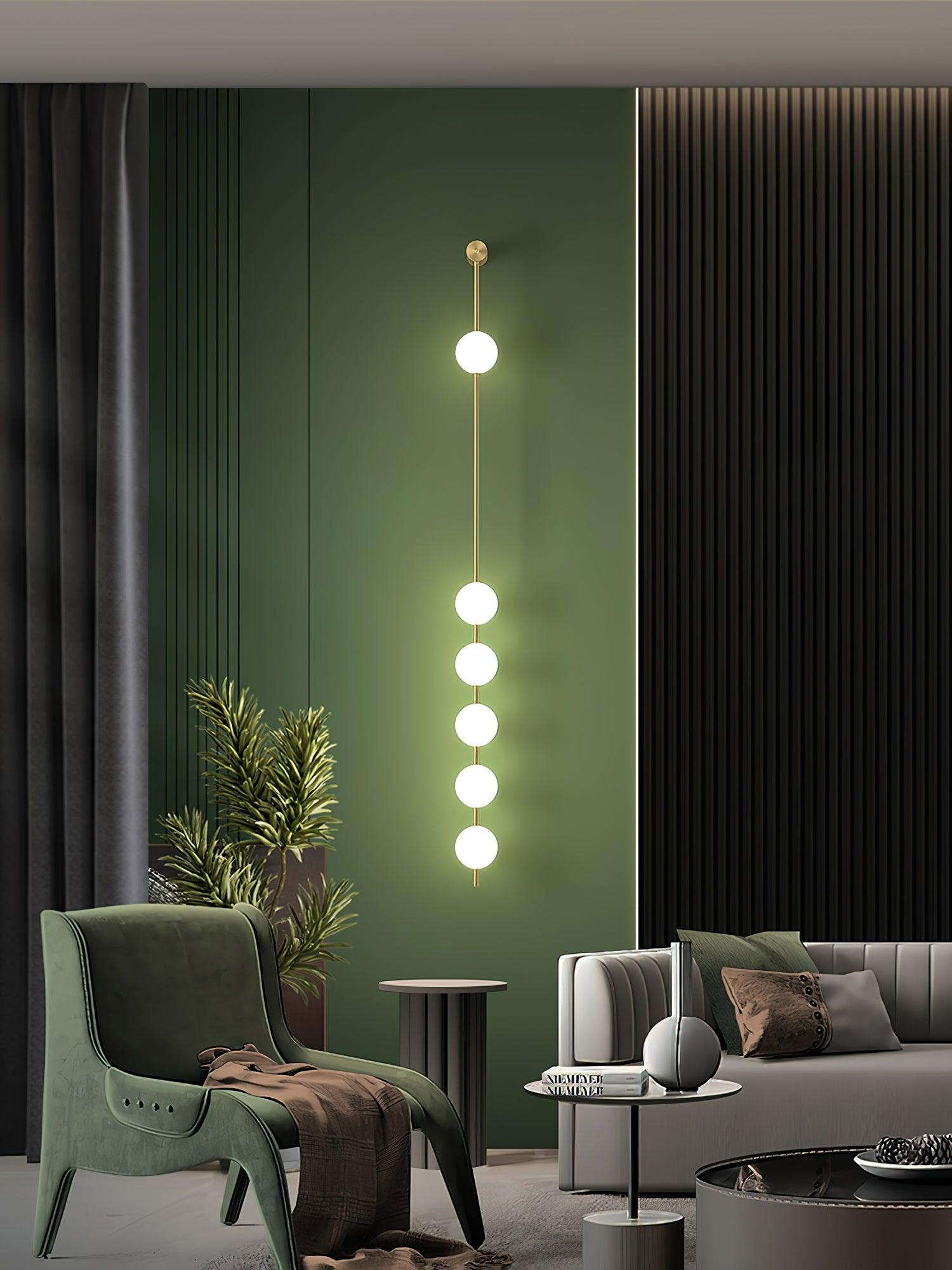Vertical Balls Wall Sconce