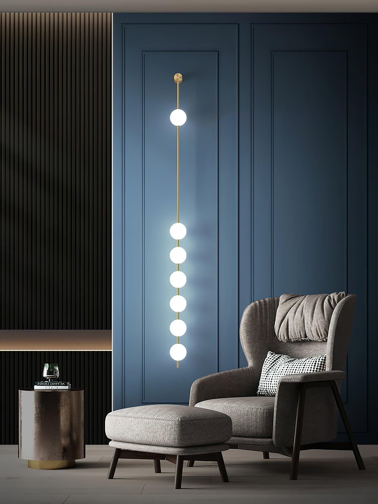 Vertical Balls Wall Sconce
