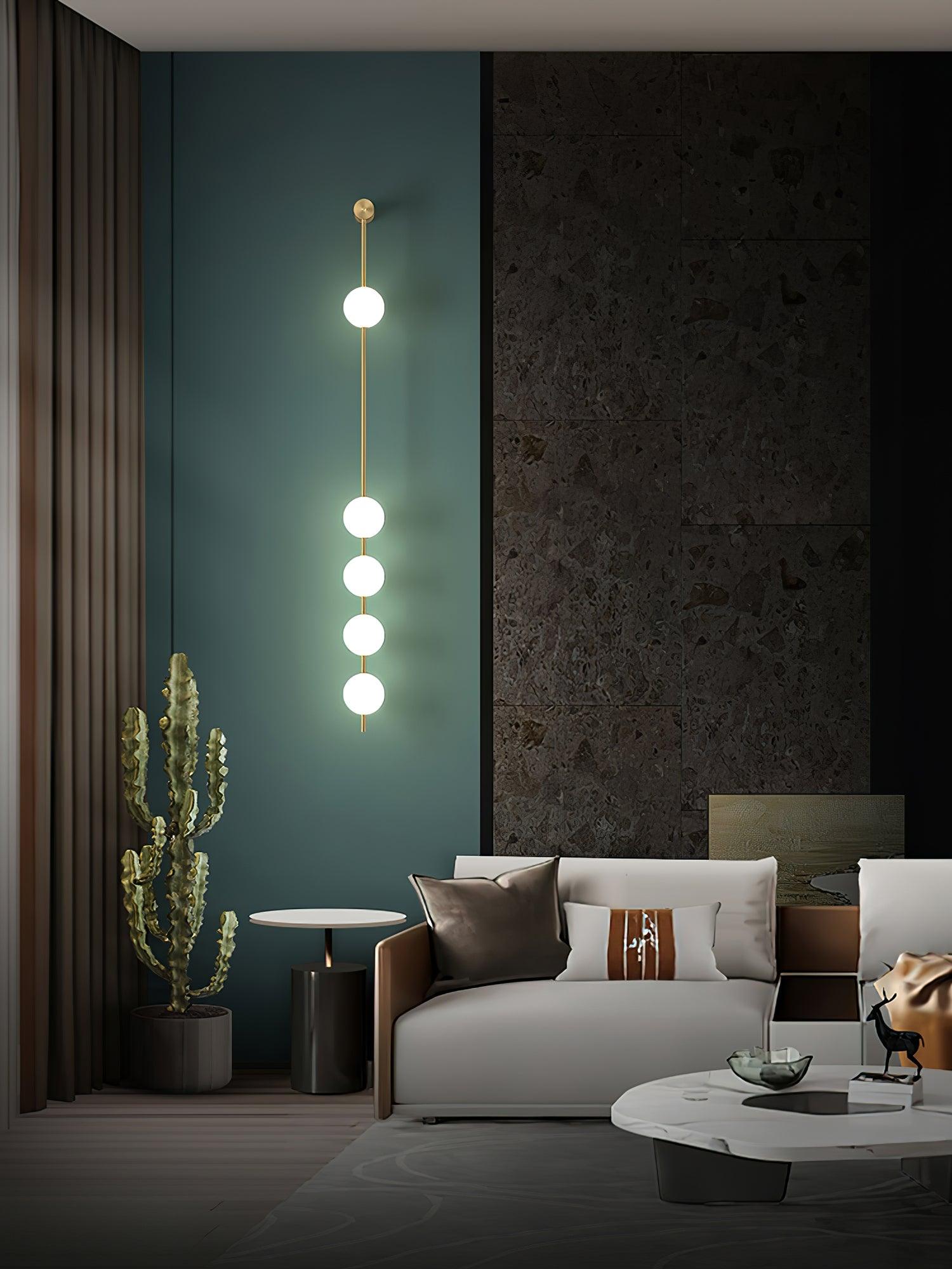 Vertical Balls Wall Sconce