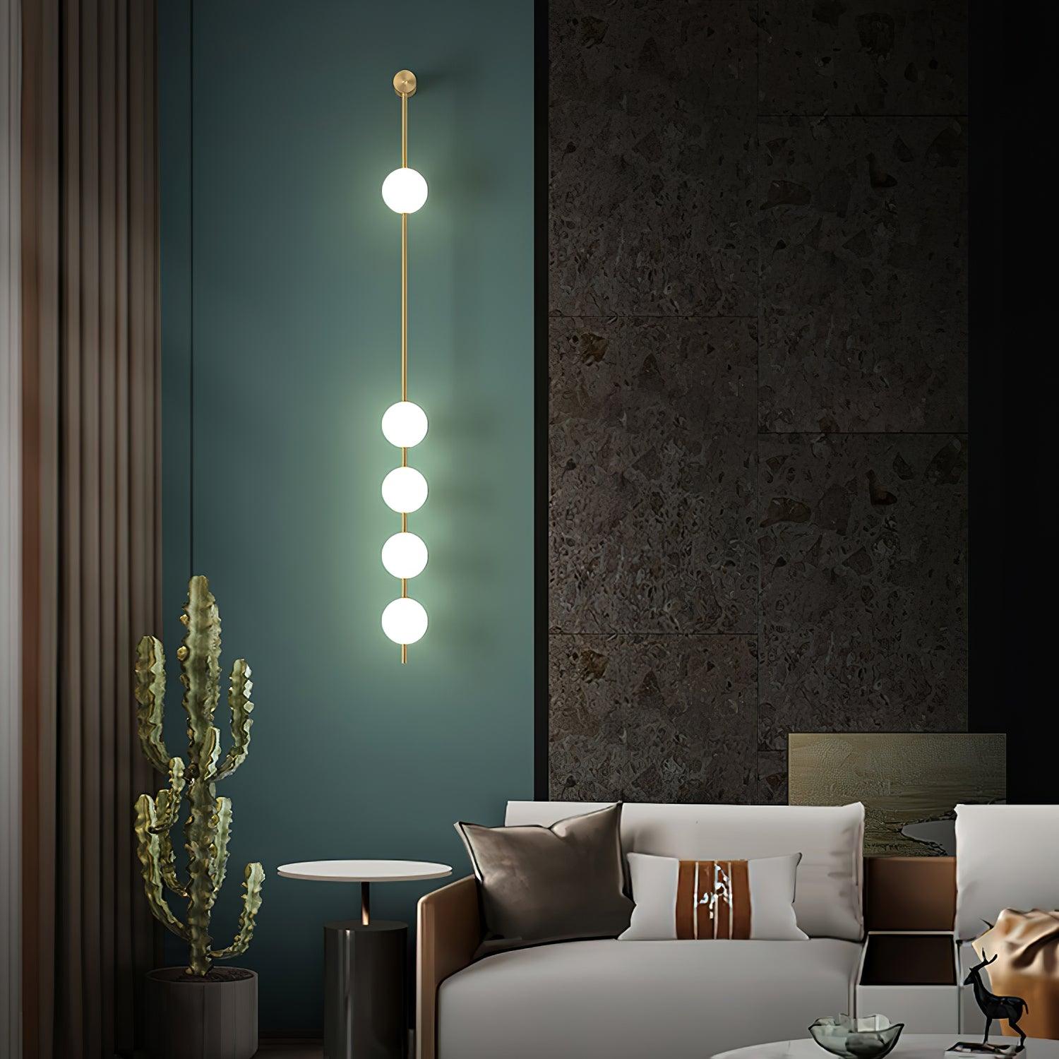 Vertical Balls Wall Sconce