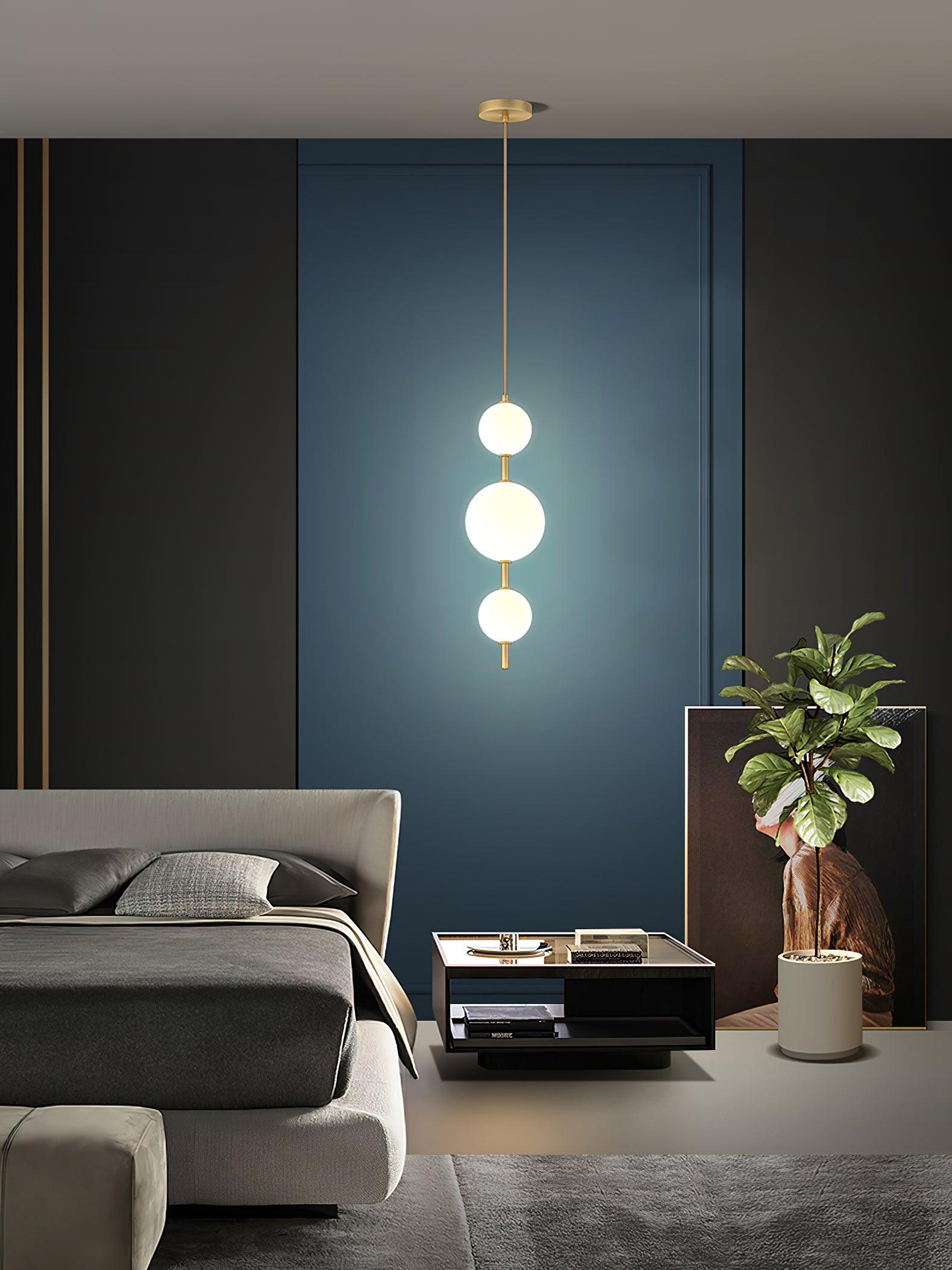 Vertical Globe Ceiling Light Fitting Pendant Lamp detail view 5