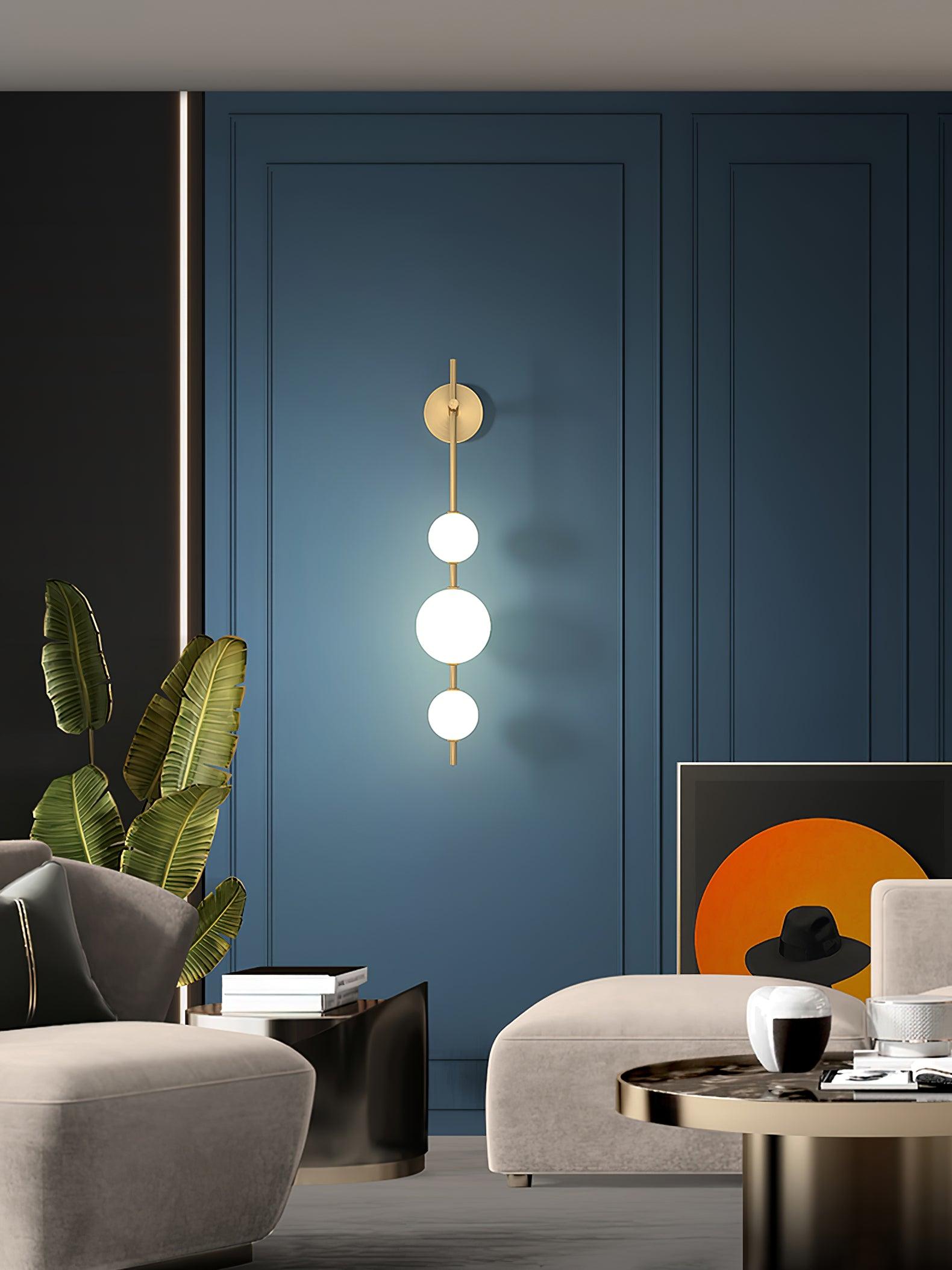 Vertical Globe Plug-in Wall Sconce