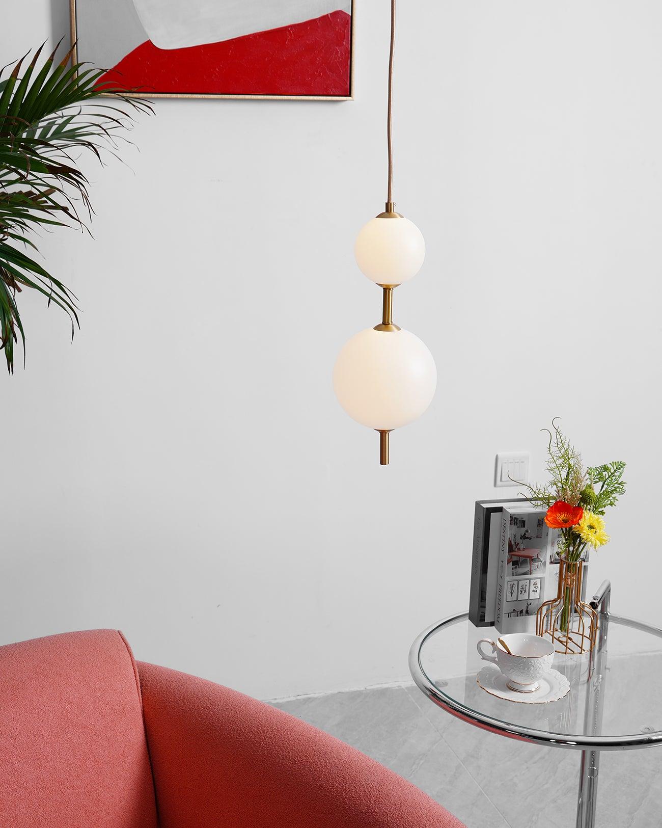 Vertical Globe Ceiling Light Fitting Pendant Lamp detail view 11