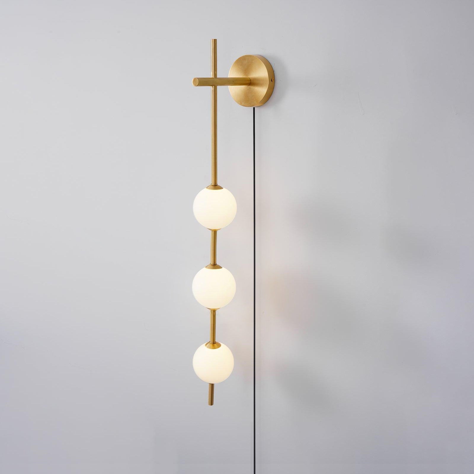 Vertical Globe Plug-in Wall Sconce