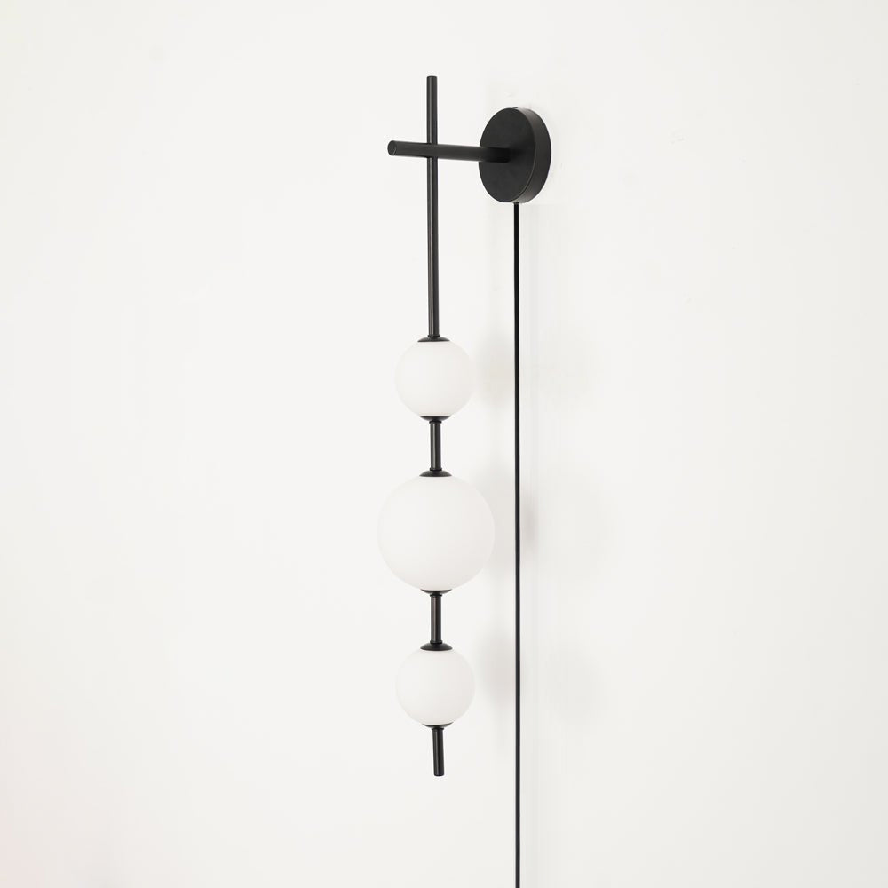 Vertical Globe Plug-in Wall Sconce