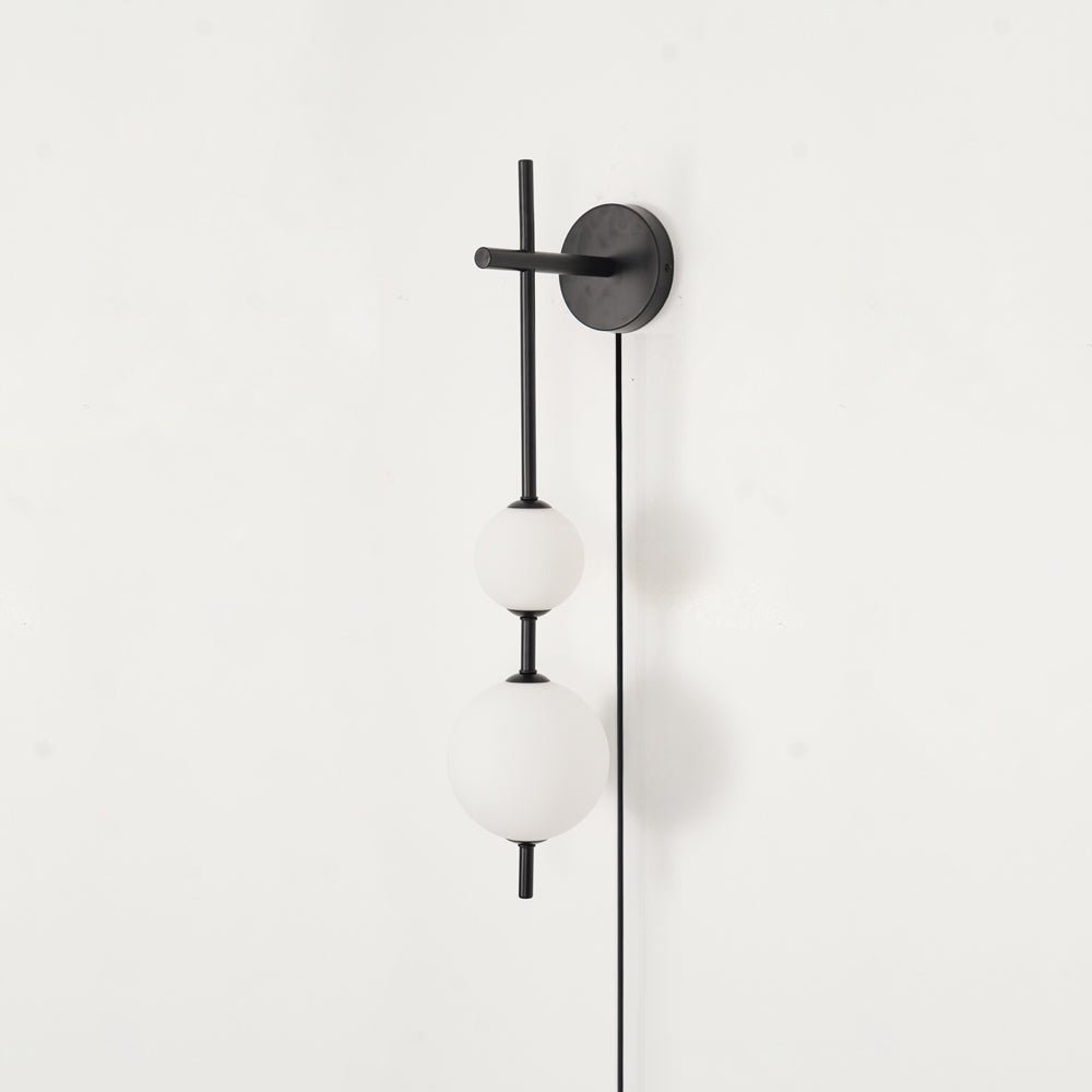Vertical Globe Plug-in Wall Sconce