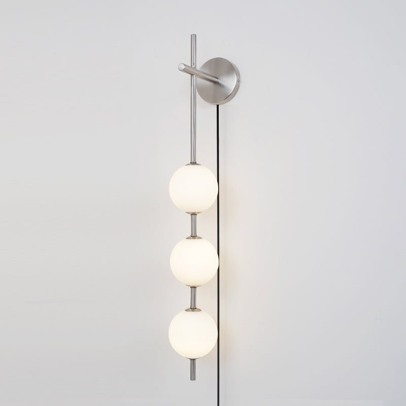 Vertical Globe Plug-in Wall Sconce