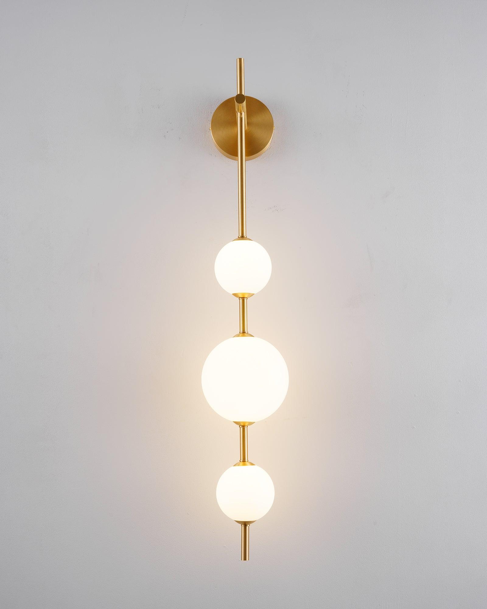Vertical Globe Plug-in Wall Sconce