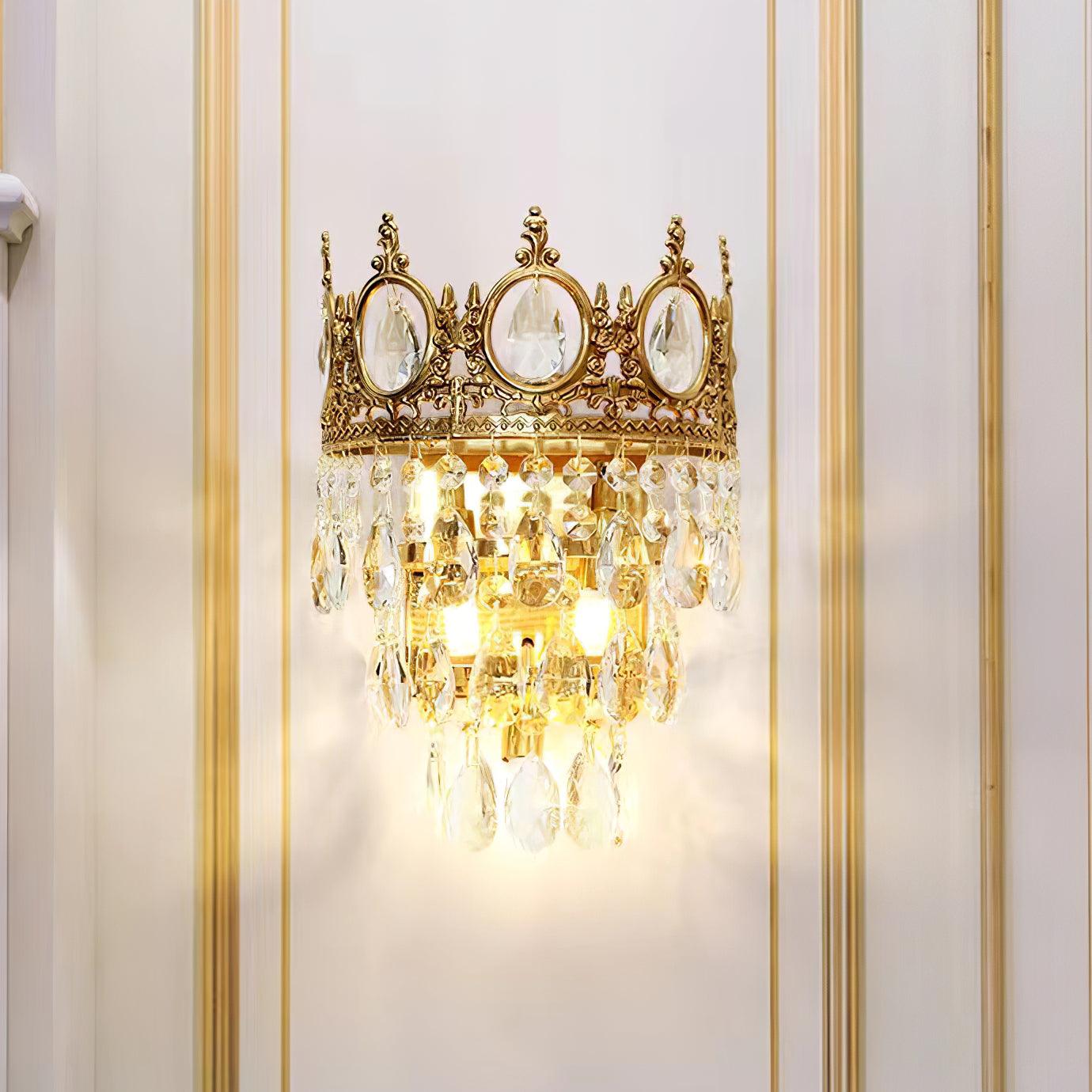 Vintage Crystal Wall Sconce