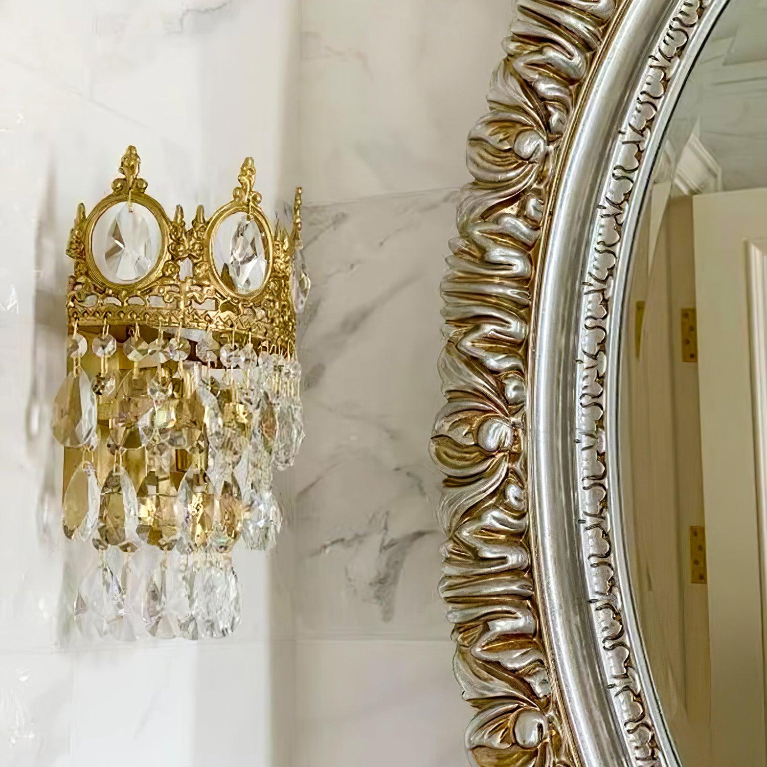 Vintage Crystal Wall Sconce