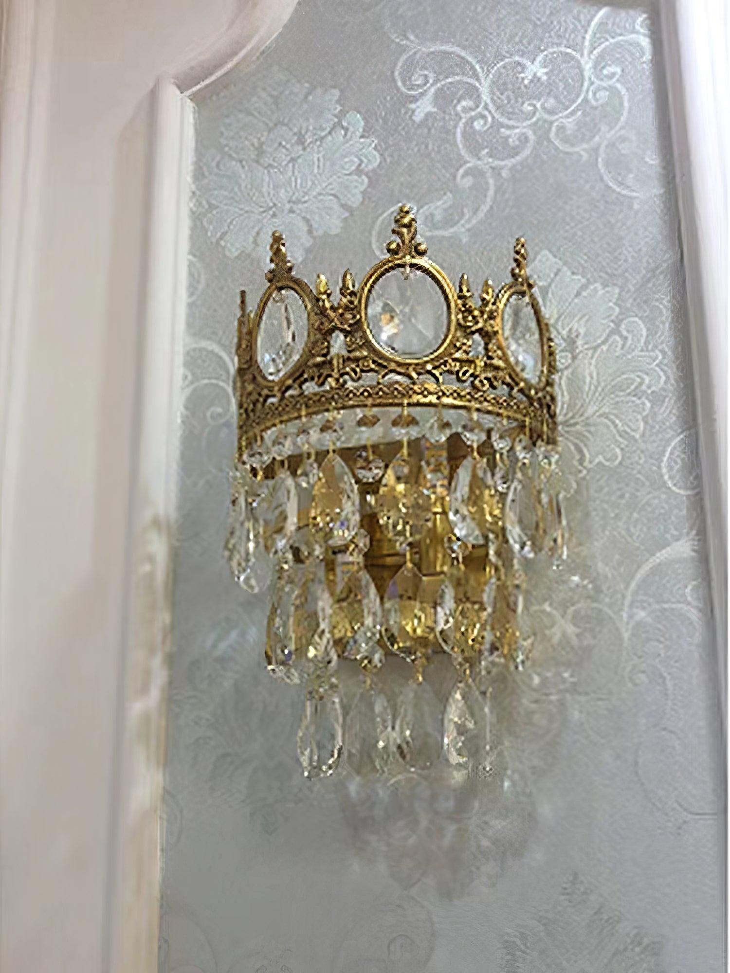 Vintage Crystal Wall Sconce