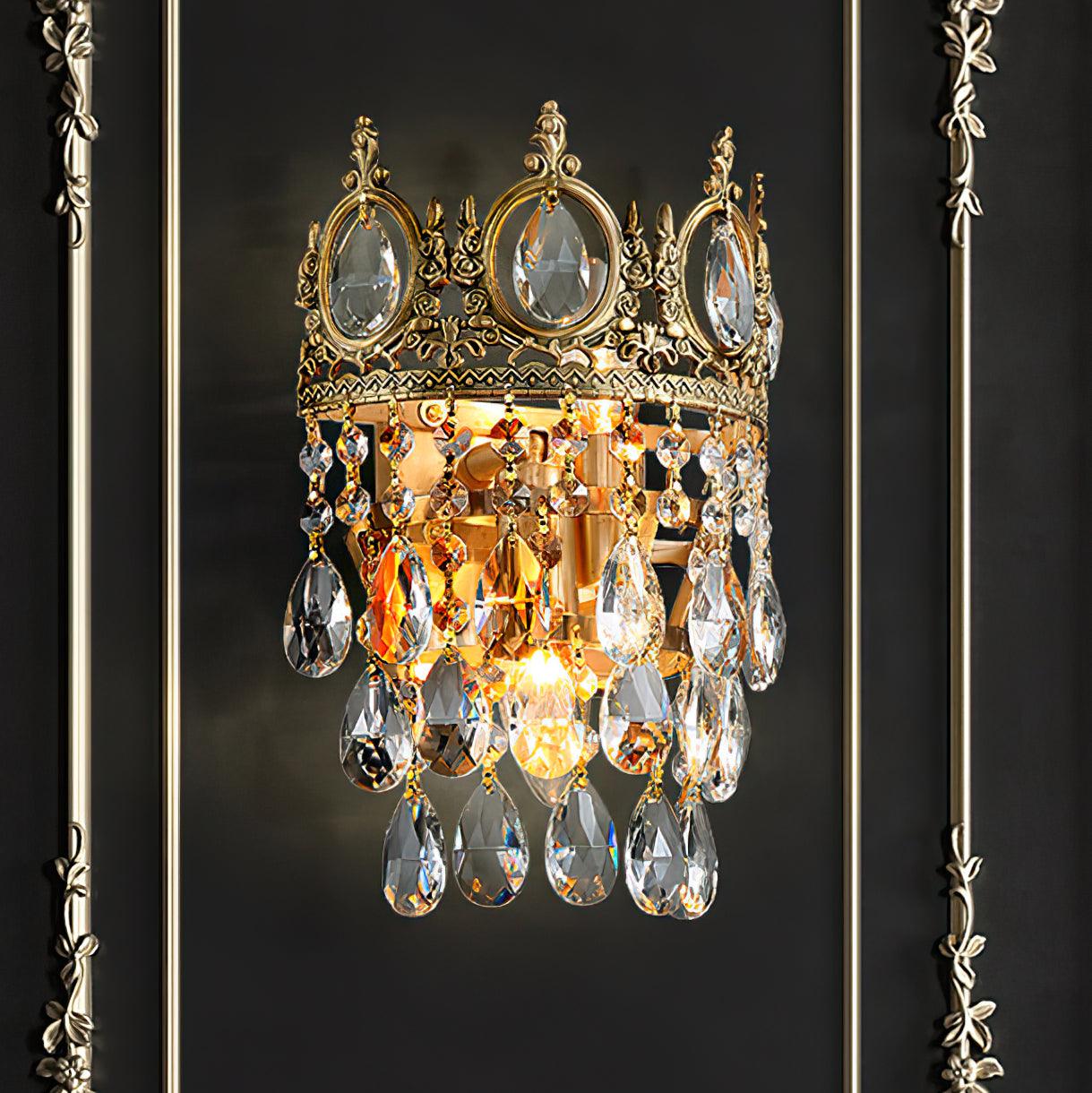 Vintage Crystal Wall Sconce