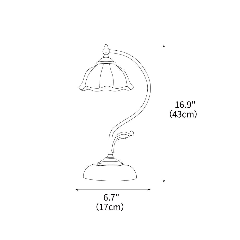 Vintage Laiton Table Lamp 6.7