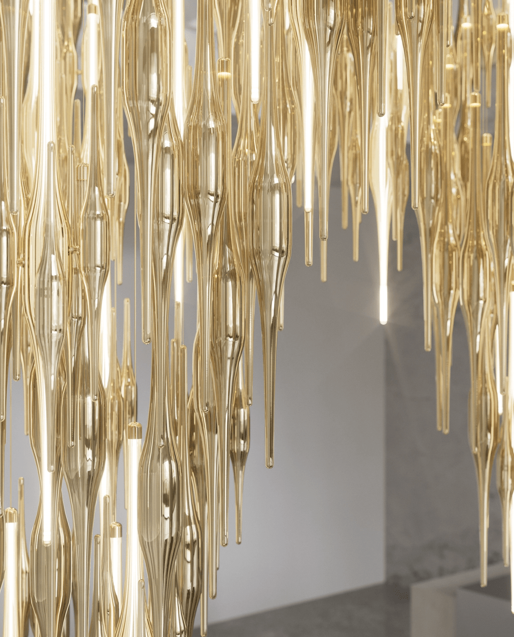 Vitara Glass Drop Customizable Chandelier