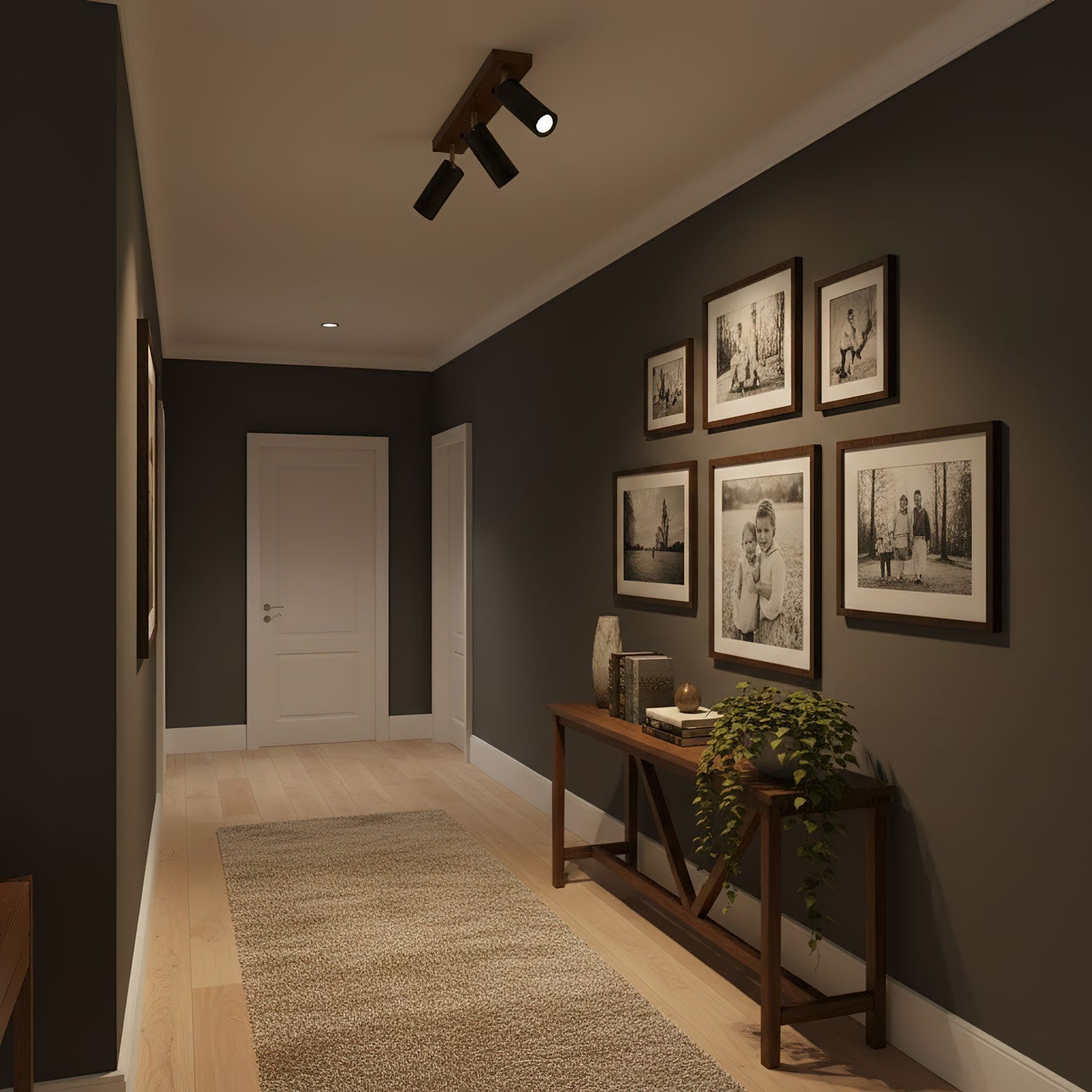 Volcanic Wood Trio Ceiling Spot Light