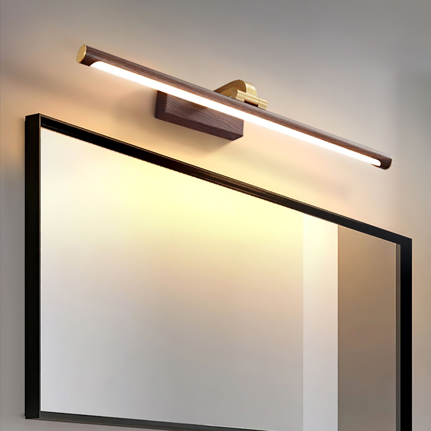 Walnut Color Linear LED Wall-mounted Light Wall Light