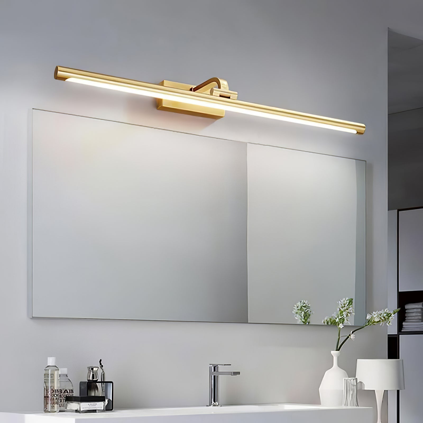 Walnut Color Linear LED Wall-mounted Light Wall Light