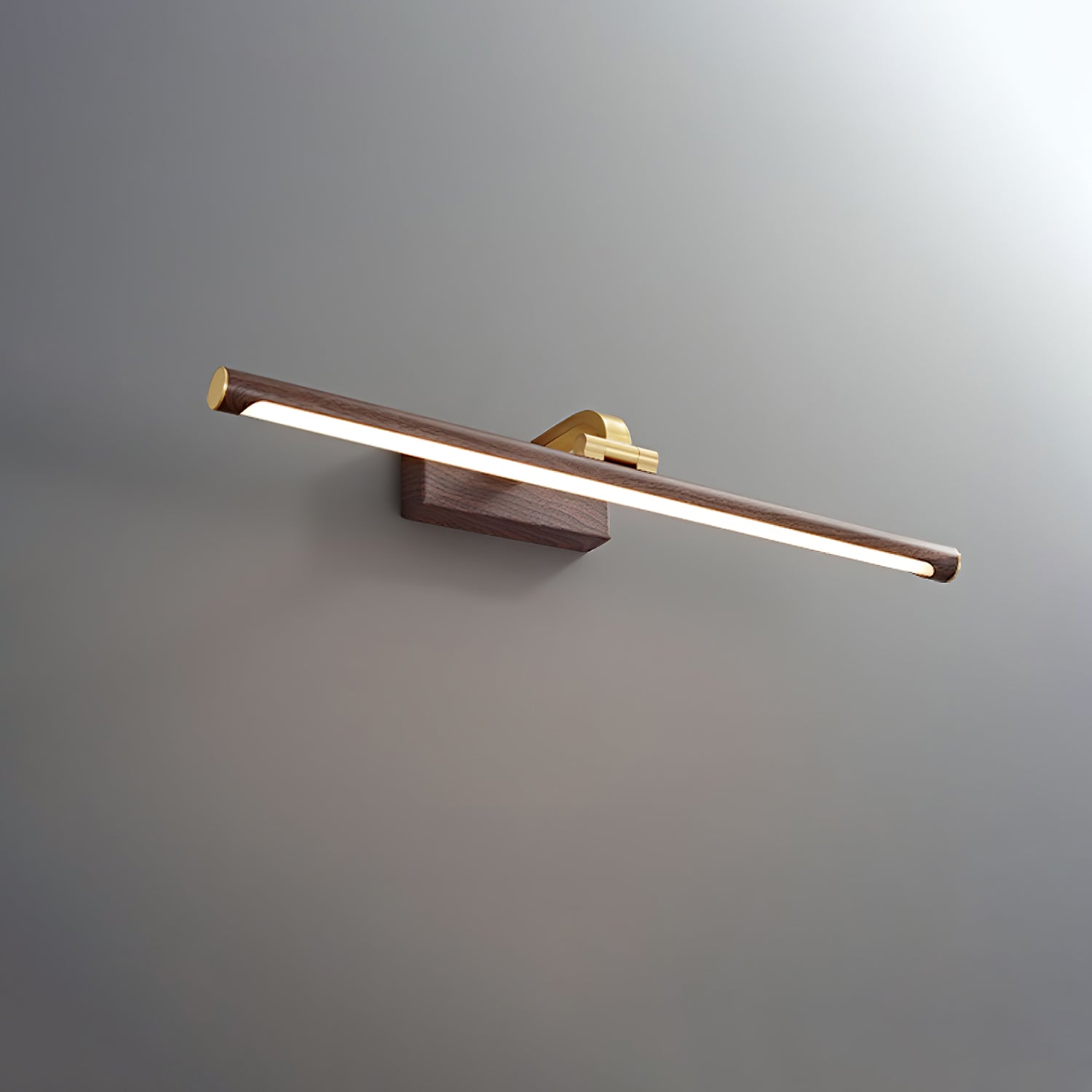 Walnut Color Linear LED Wall-mounted Light Wall Light