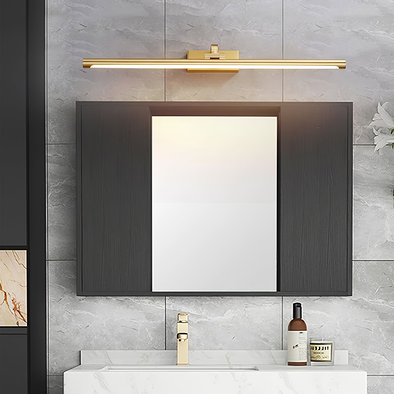 Walnut Color Linear LED Wall-mounted Light Wall Light