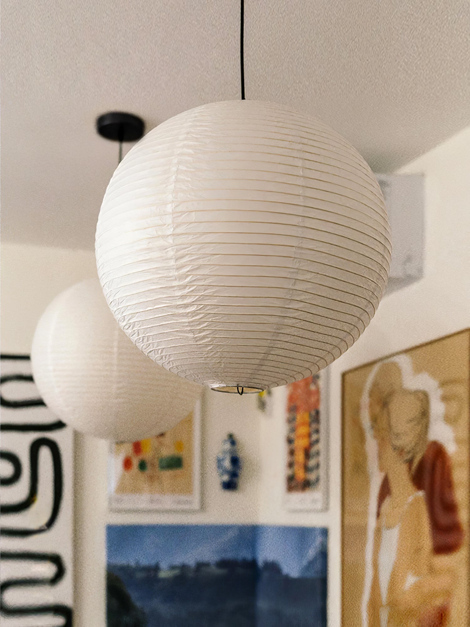 Akari a Round Swag Light Pendant Light