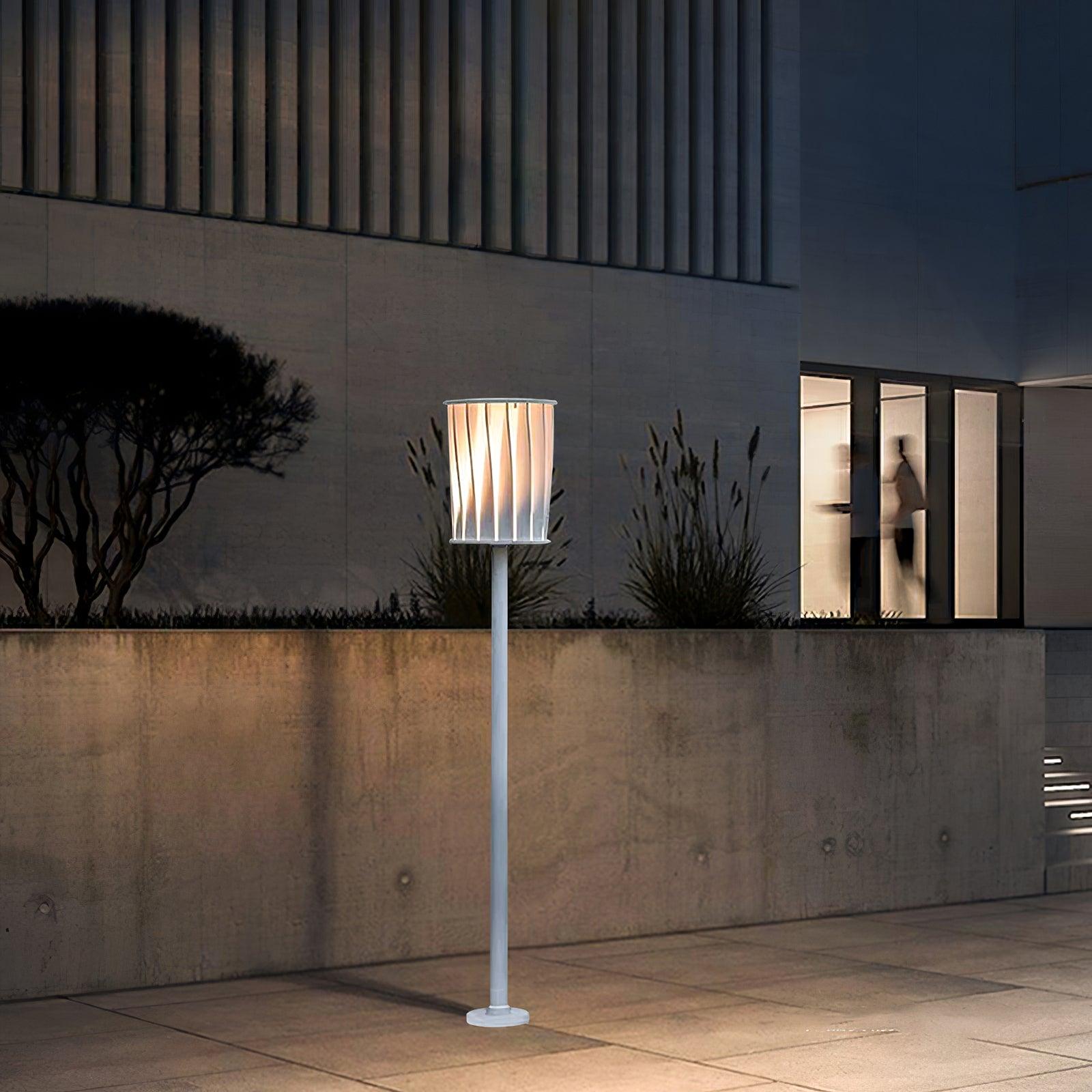 White Column Outdoor Light Floor Lamp