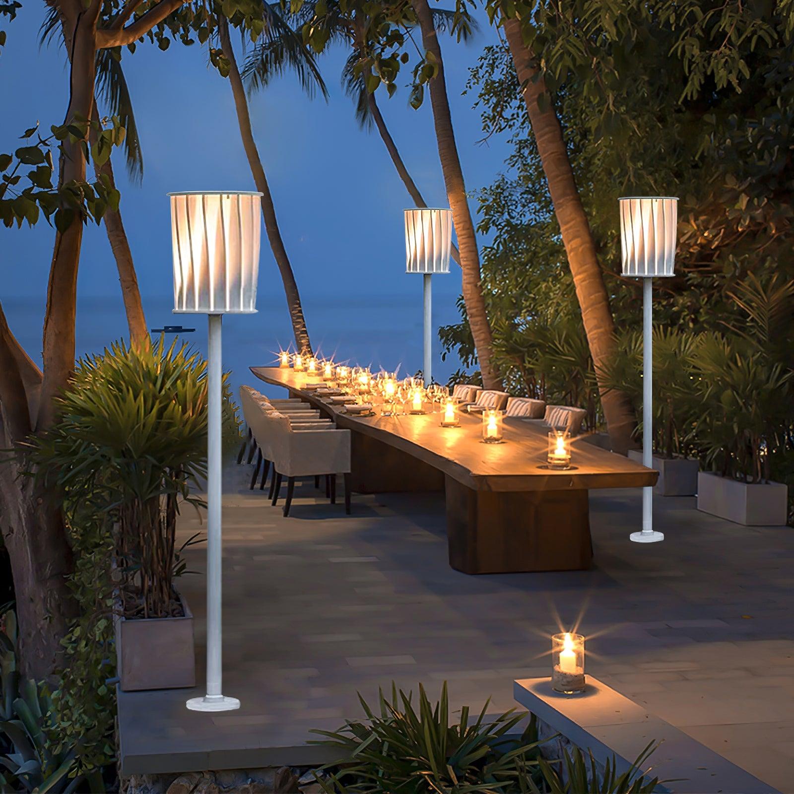 White Column Outdoor Light Floor Lamp