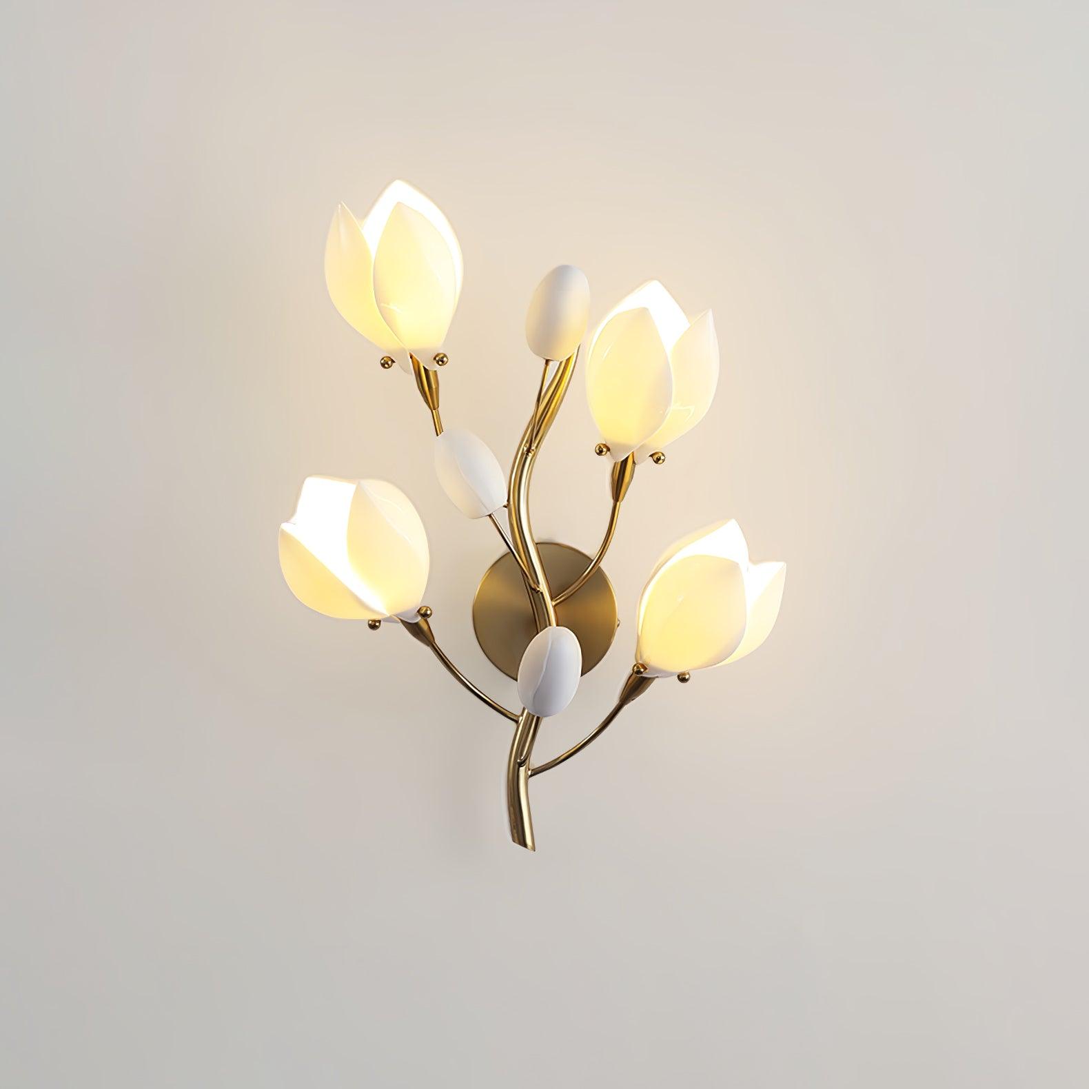 Porcelain Magnolia Wall Lamp 13.8