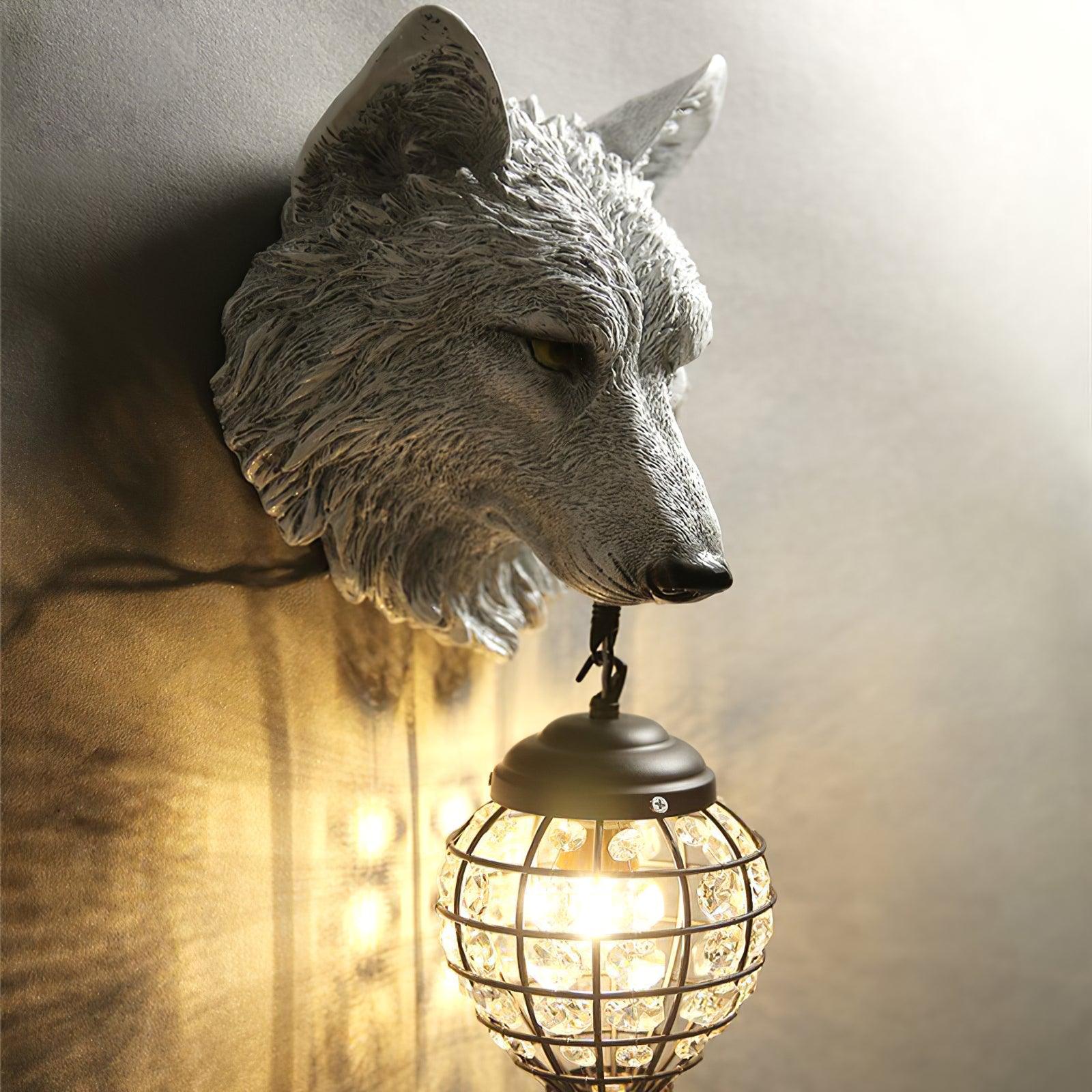Wolf Head Wall Lamp 10.6