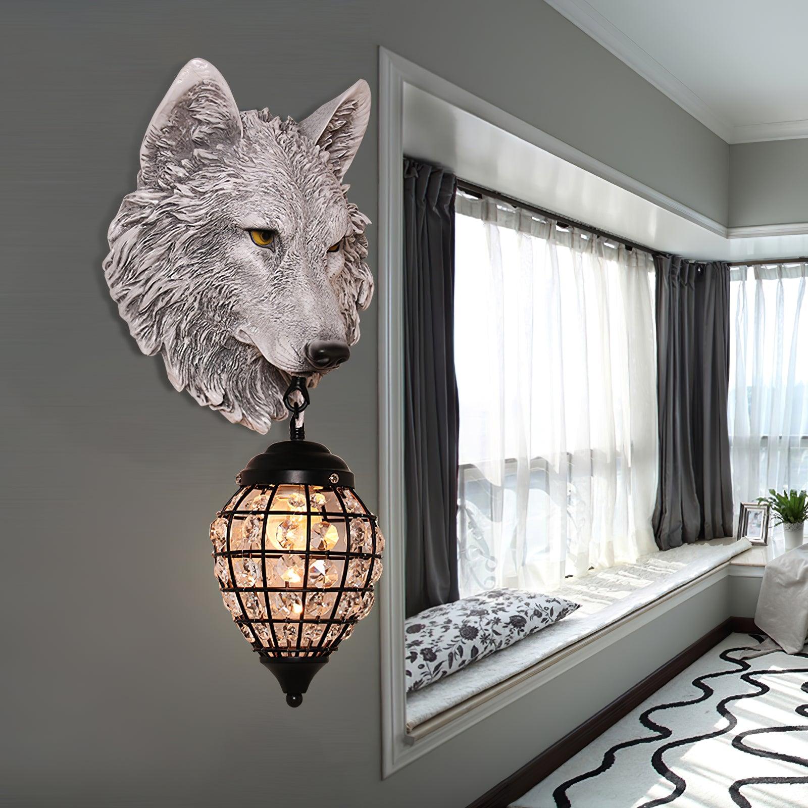 Wolf Head Wall Lamp 10.6