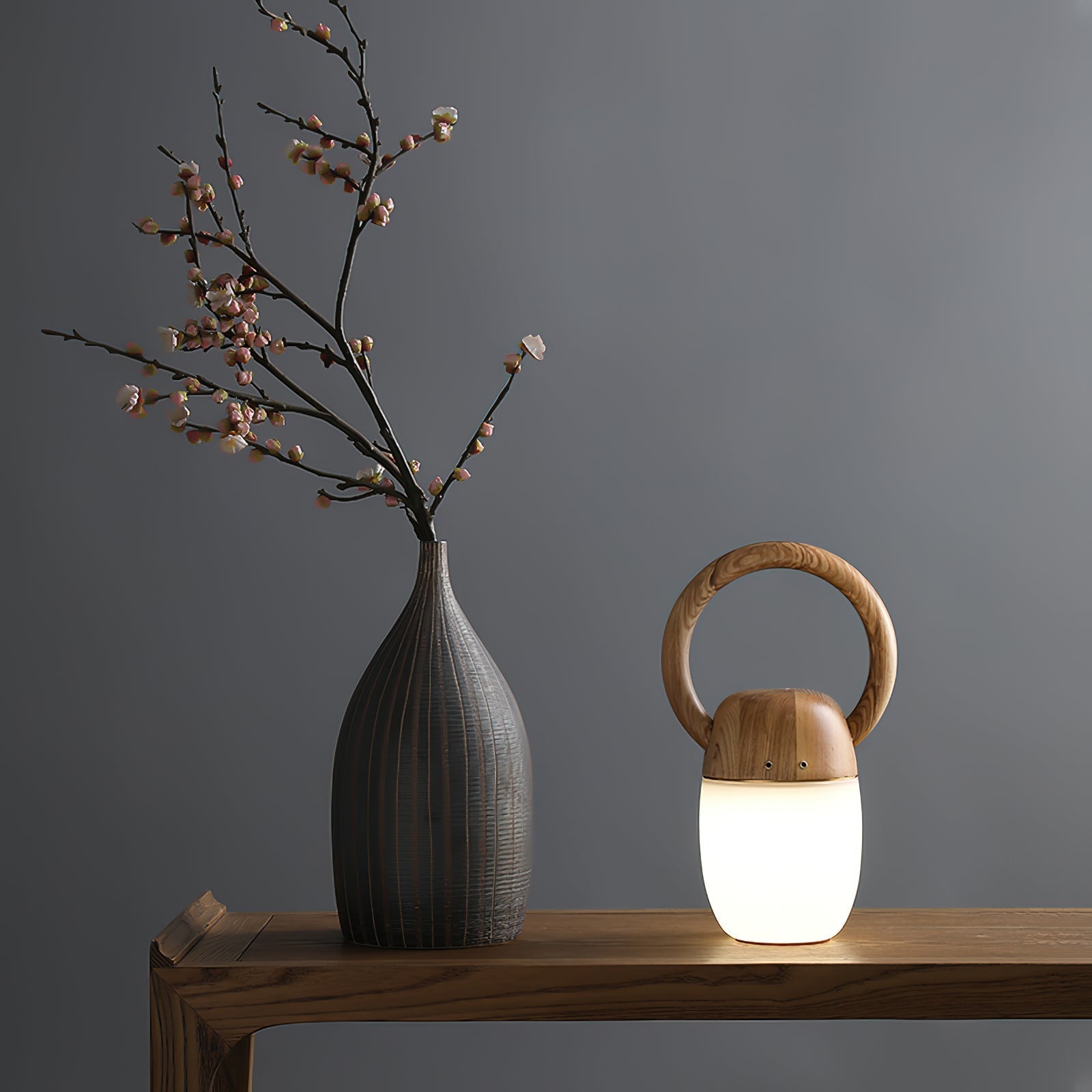 Wood Language Table Lamp 7.9