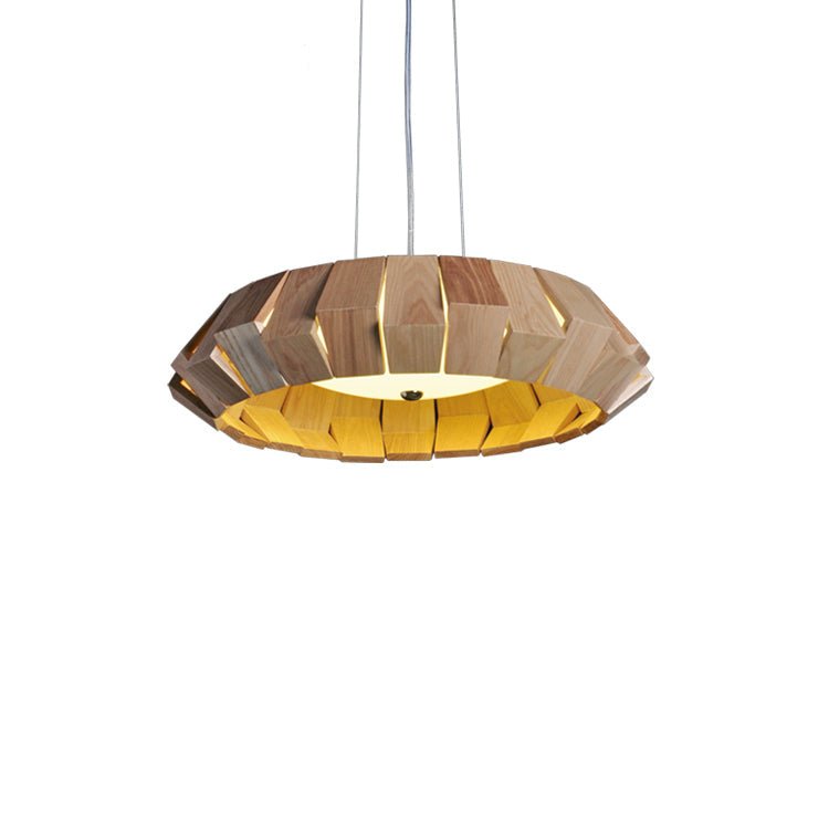 Wooden Patchwork Ring Chandelier