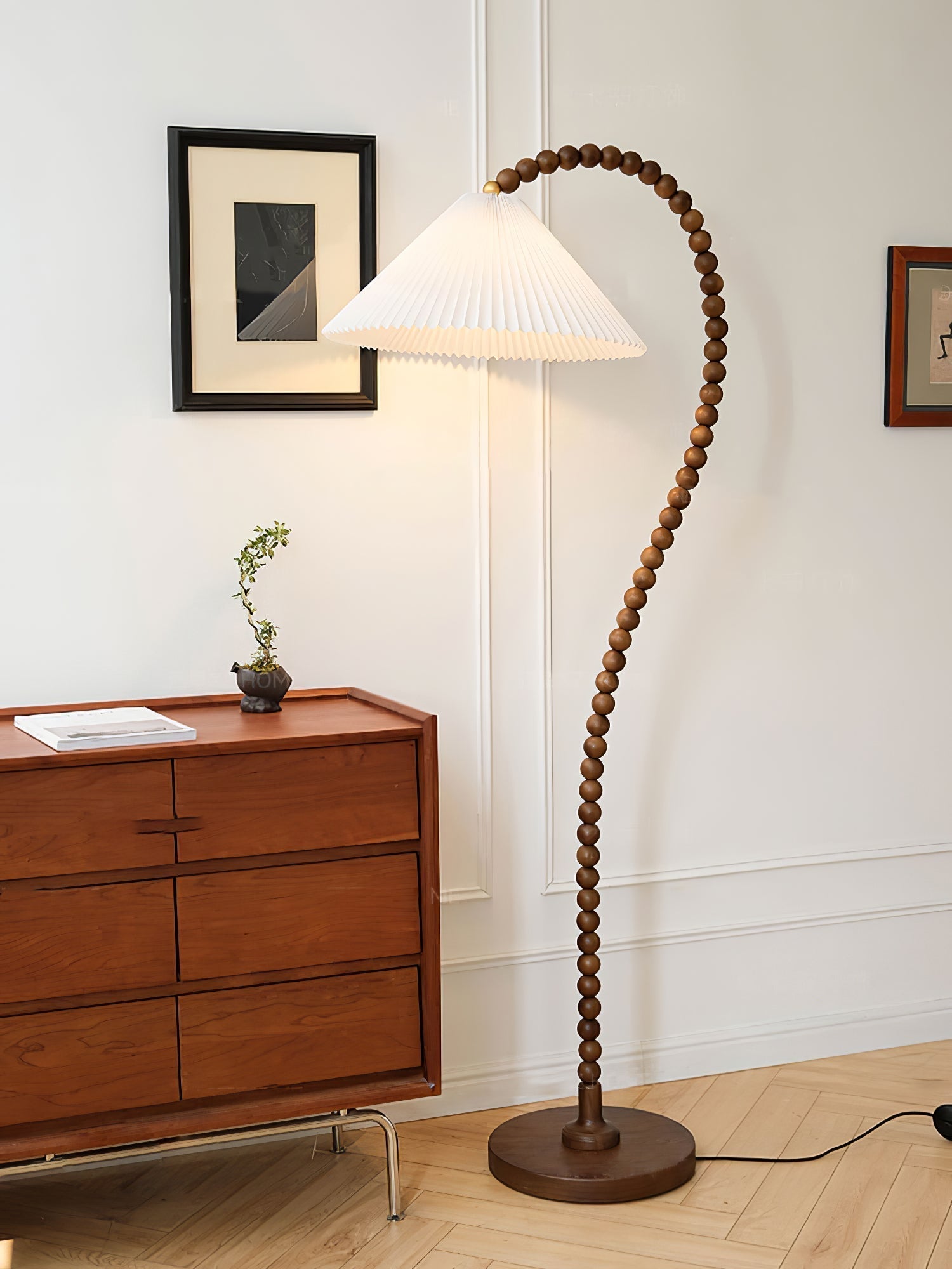 Wooden Bead Floor Light, Floor Lamp, detail 23
