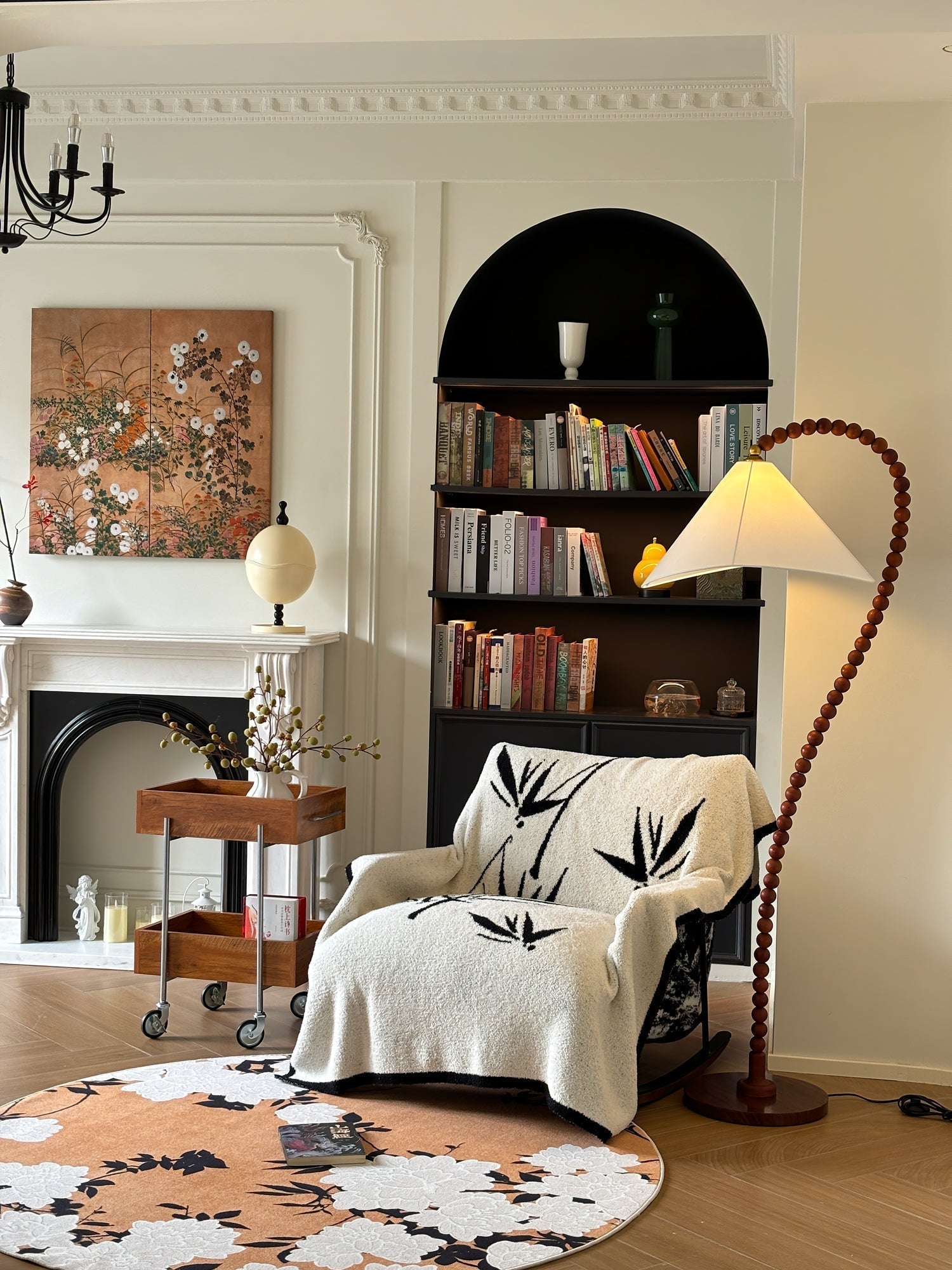 Wooden Bead Floor Light, Floor Lamp, detail 24