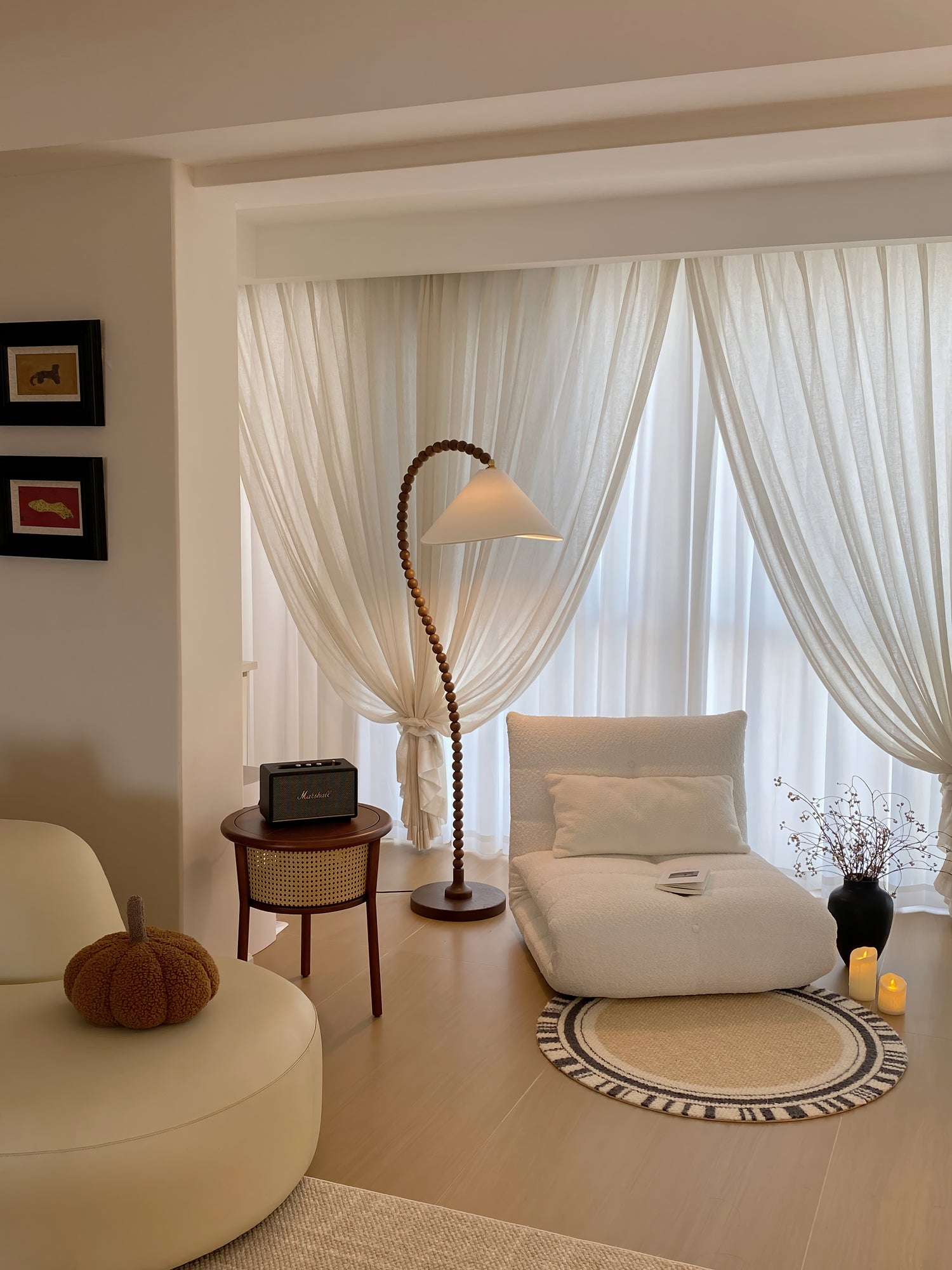 Wooden Bead Floor Light, Floor Lamp, detail 12