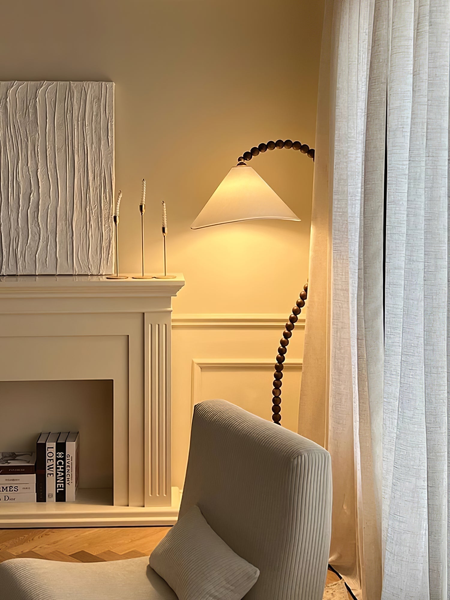 Wooden Bead Floor Light, Floor Lamp, detail 28