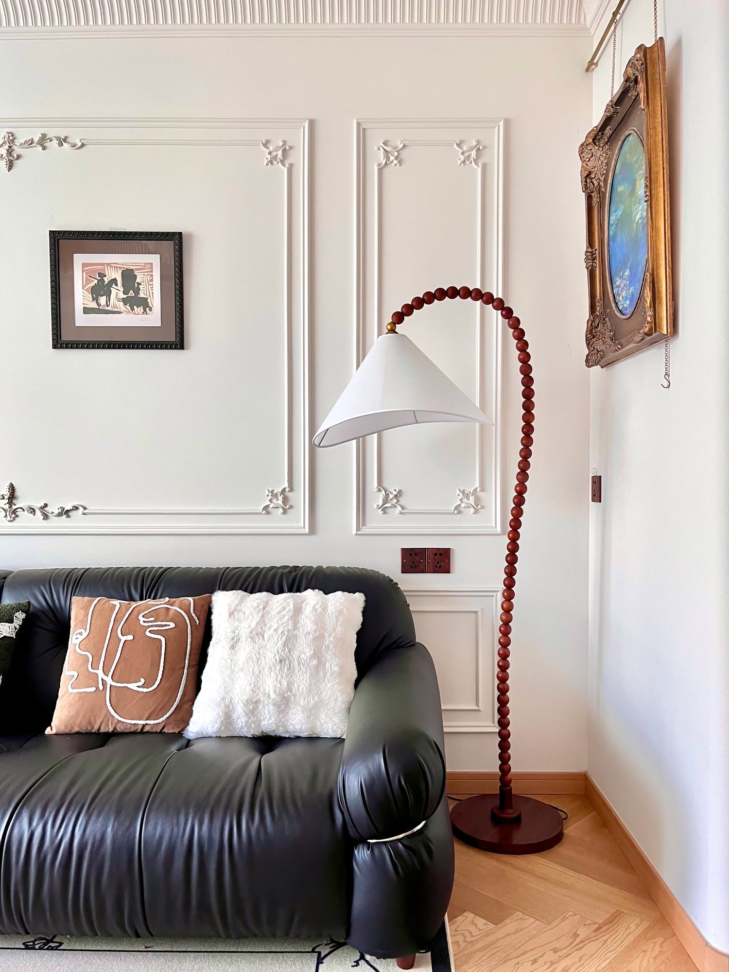 Wooden Bead Floor Light, Floor Lamp, detail 31