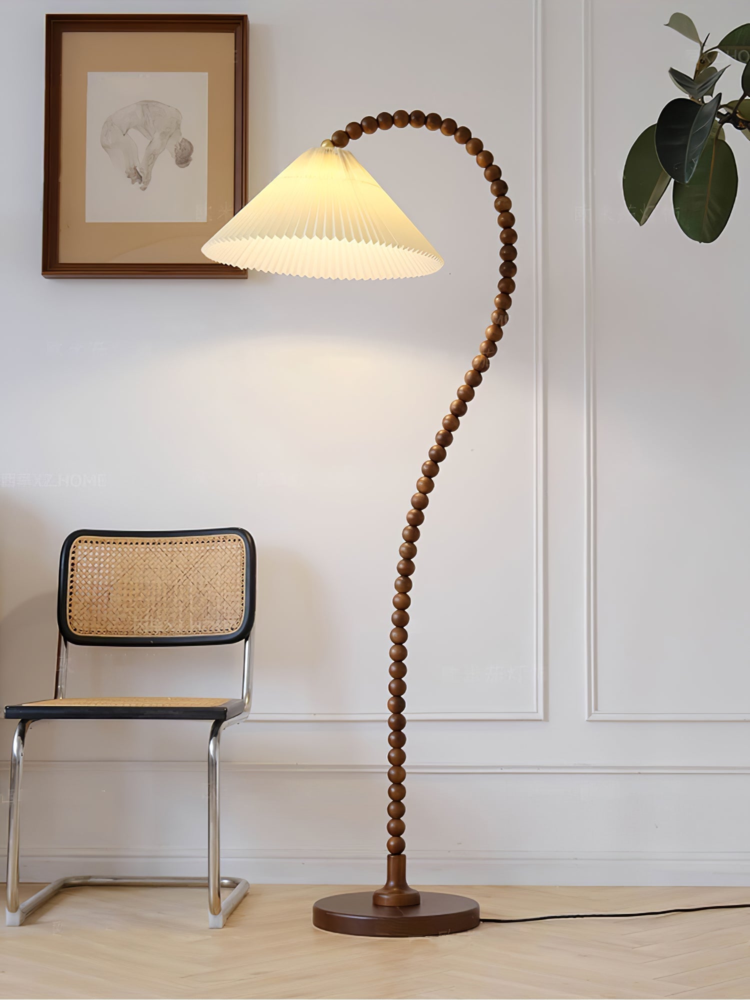 Wooden Bead Floor Light, Floor Lamp, detail 38