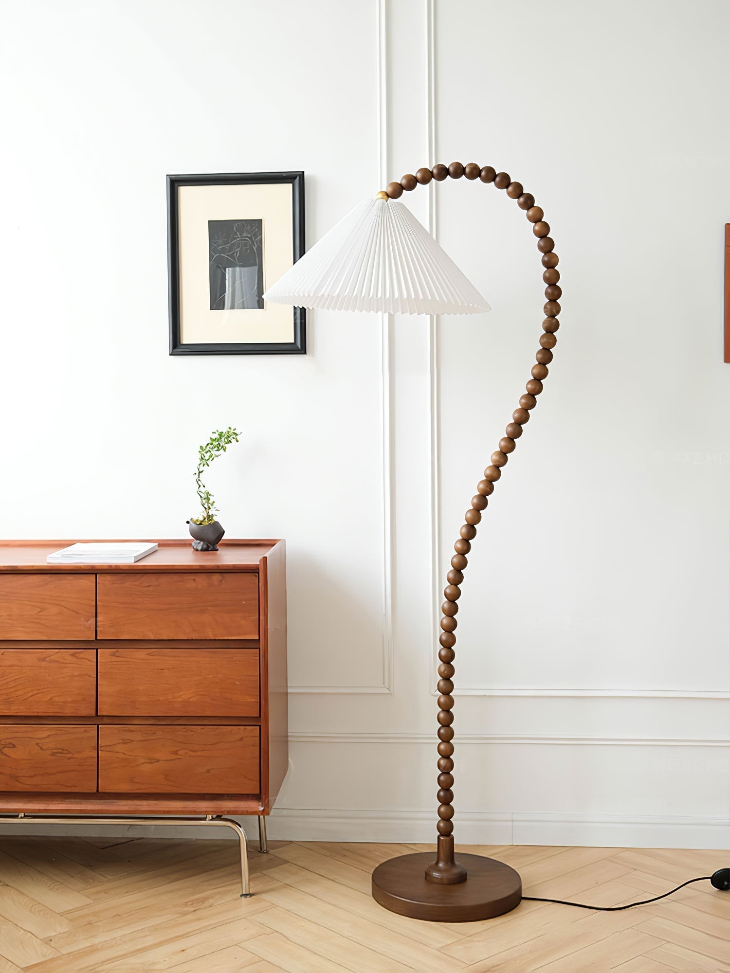 Wooden Bead Floor Light, Floor Lamp, detail 34