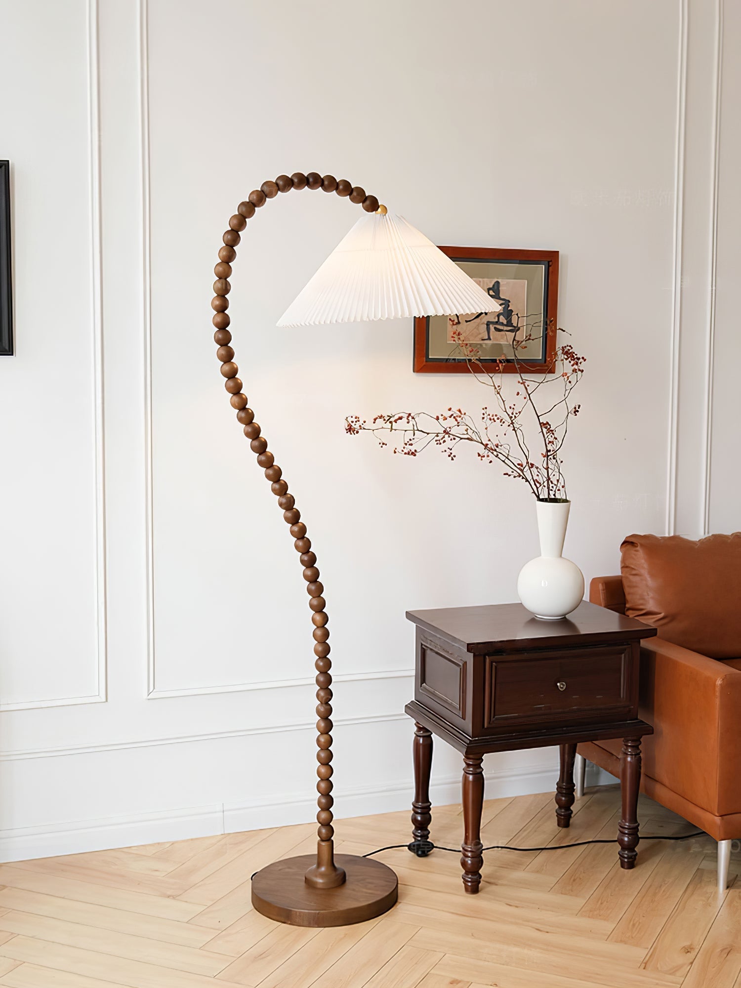 Wooden Bead Floor Light, Floor Lamp, detail 37